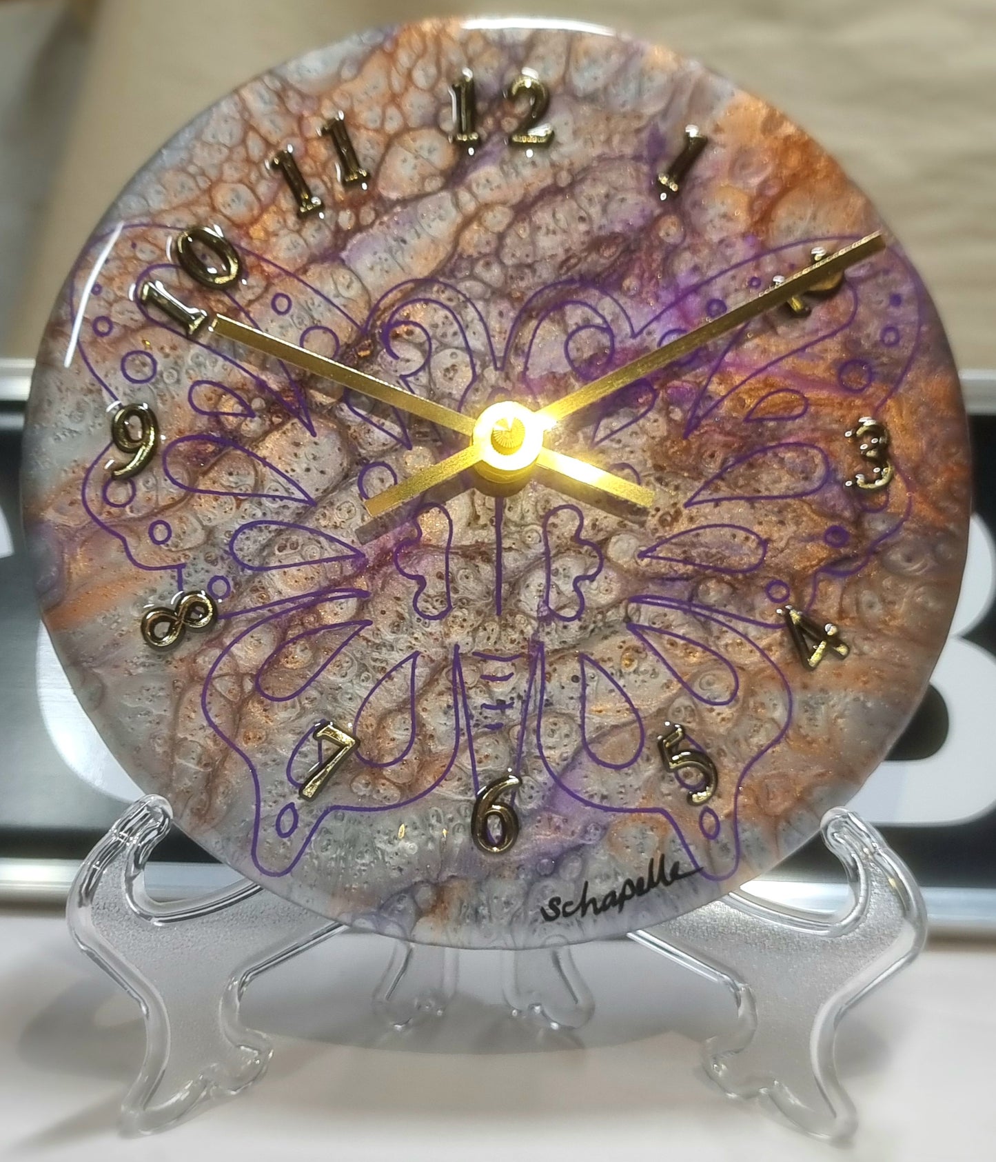Epoxy Resin Wall Clock Small (ab1699)