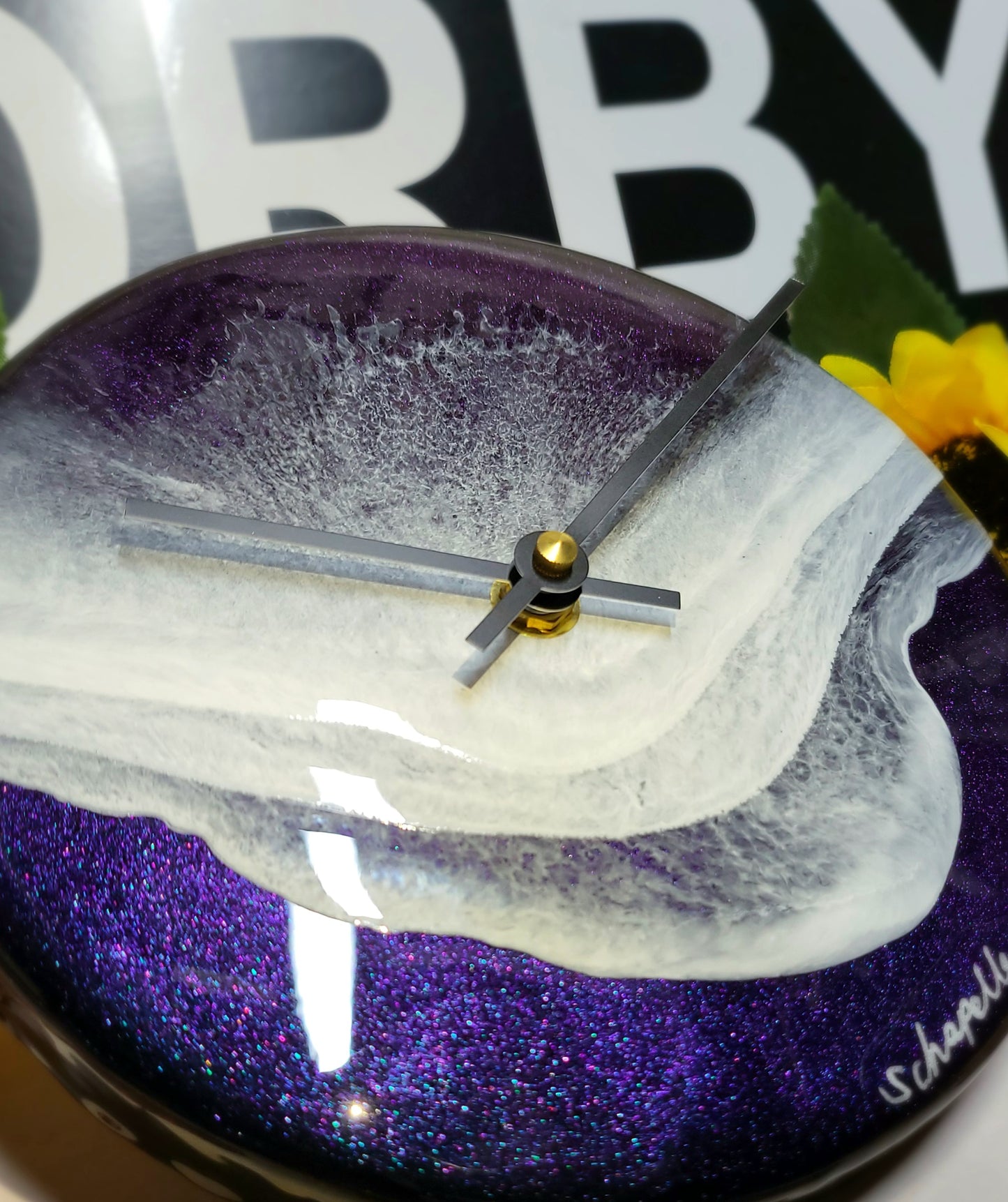 Epoxy Resin Wall Clock Small (ab1705)