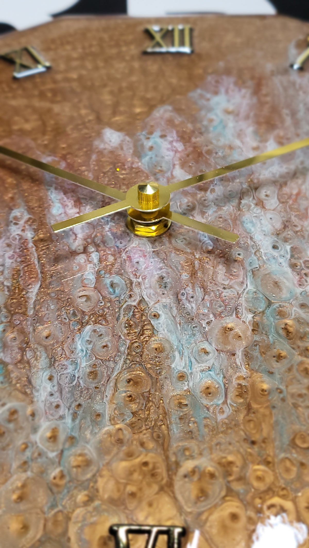 Epoxy Resin Wall Clock-Decagon- (ab1792)