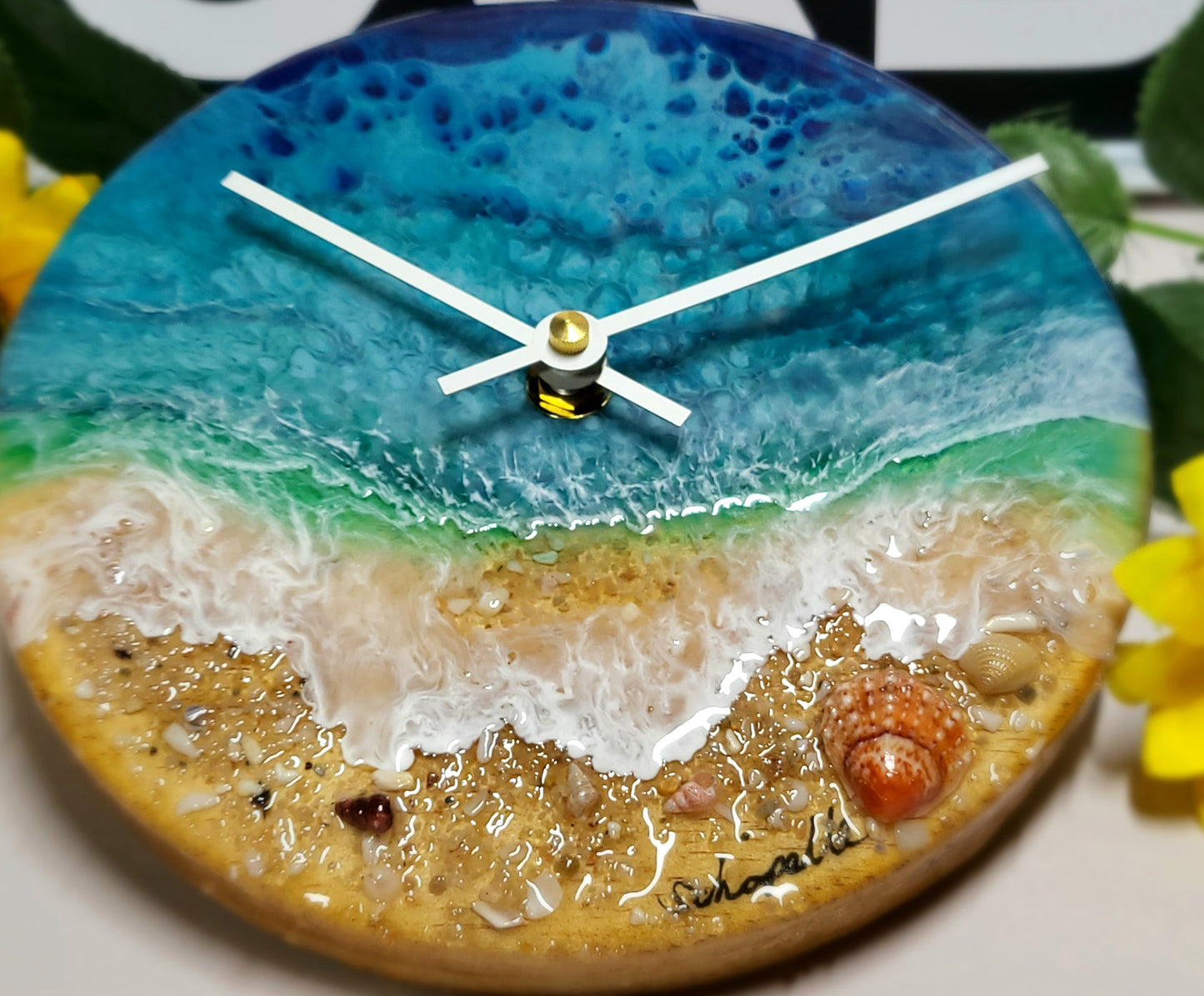 Epoxy Resin Wall Clock Small (ab1709)