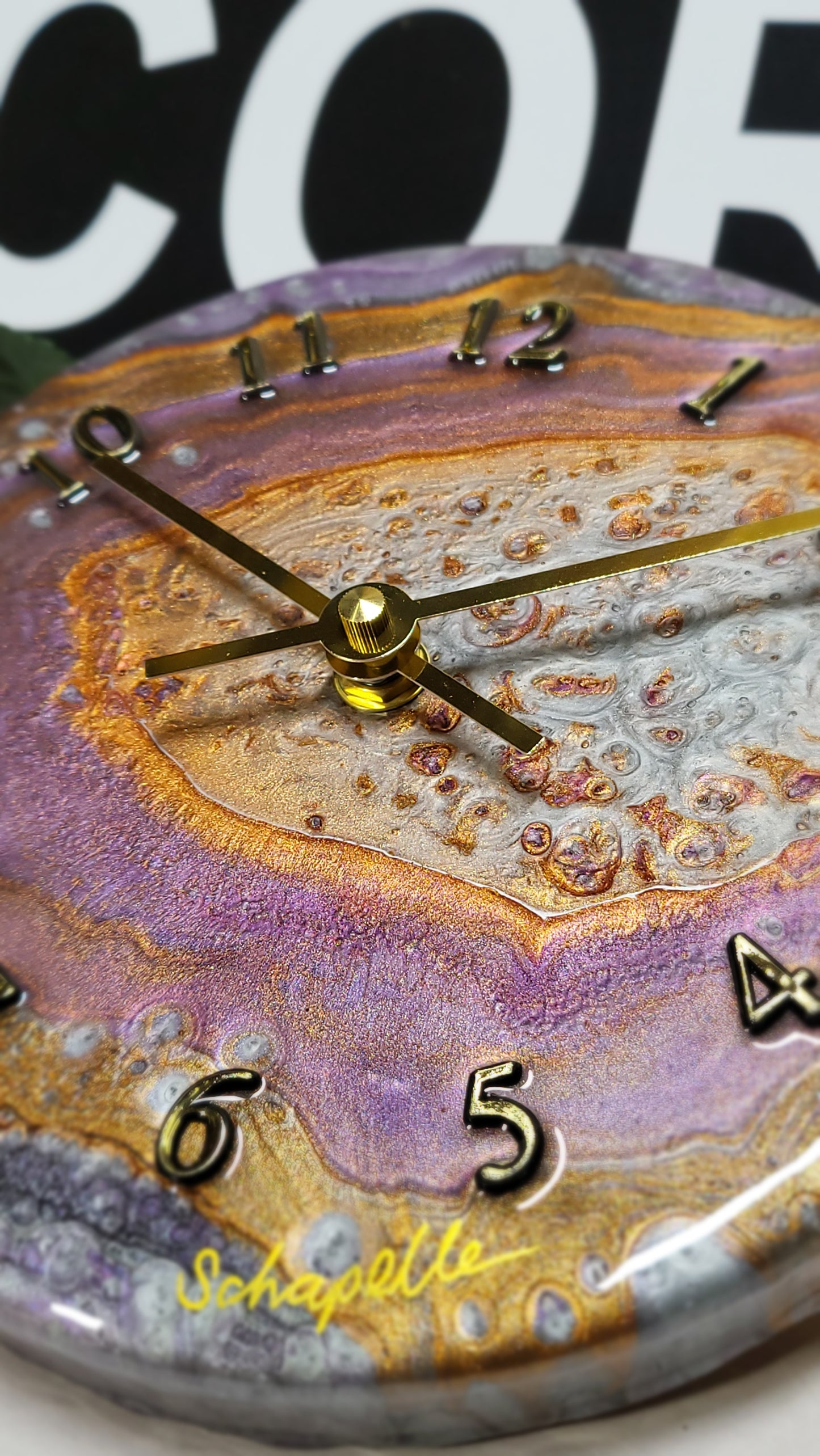 Epoxy Resin Wall Clock Small (ab1759)