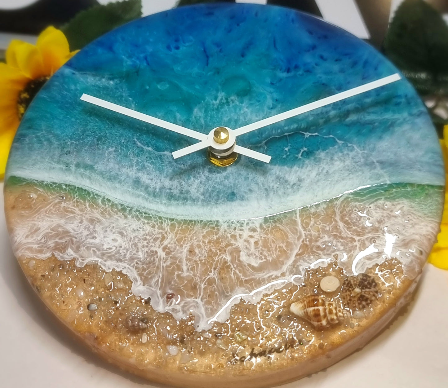 Epoxy Resin Wall Clock Small (ab1695)