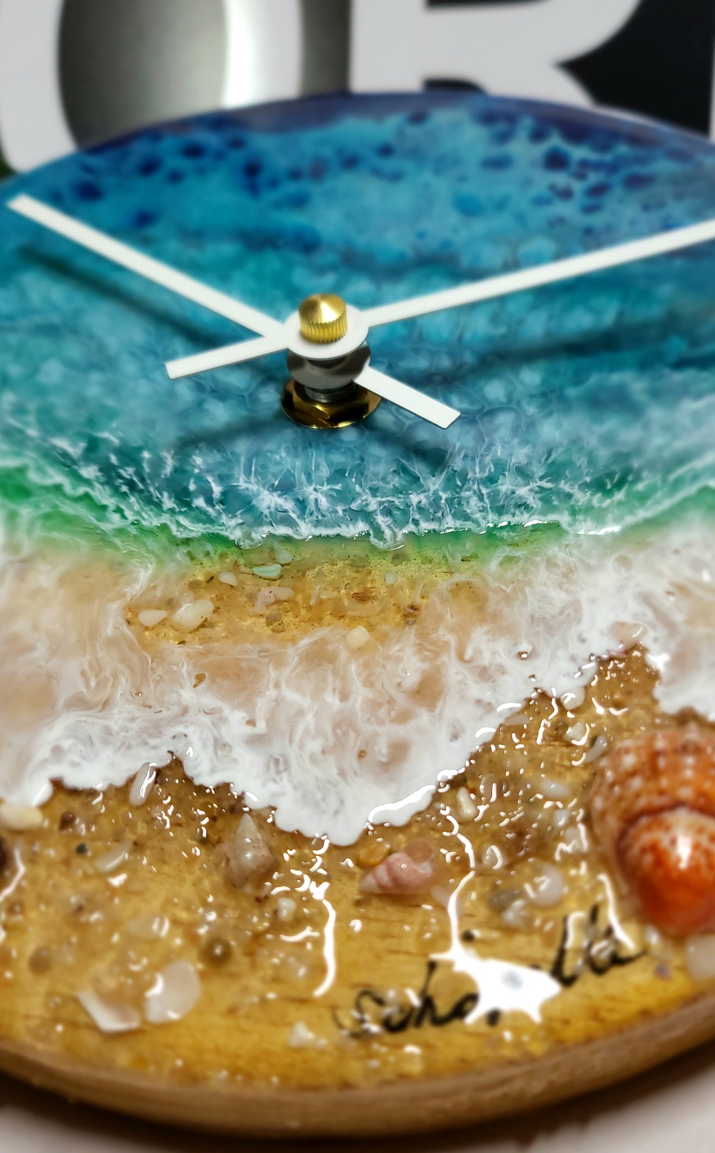 Epoxy Resin Wall Clock Small (ab1709)