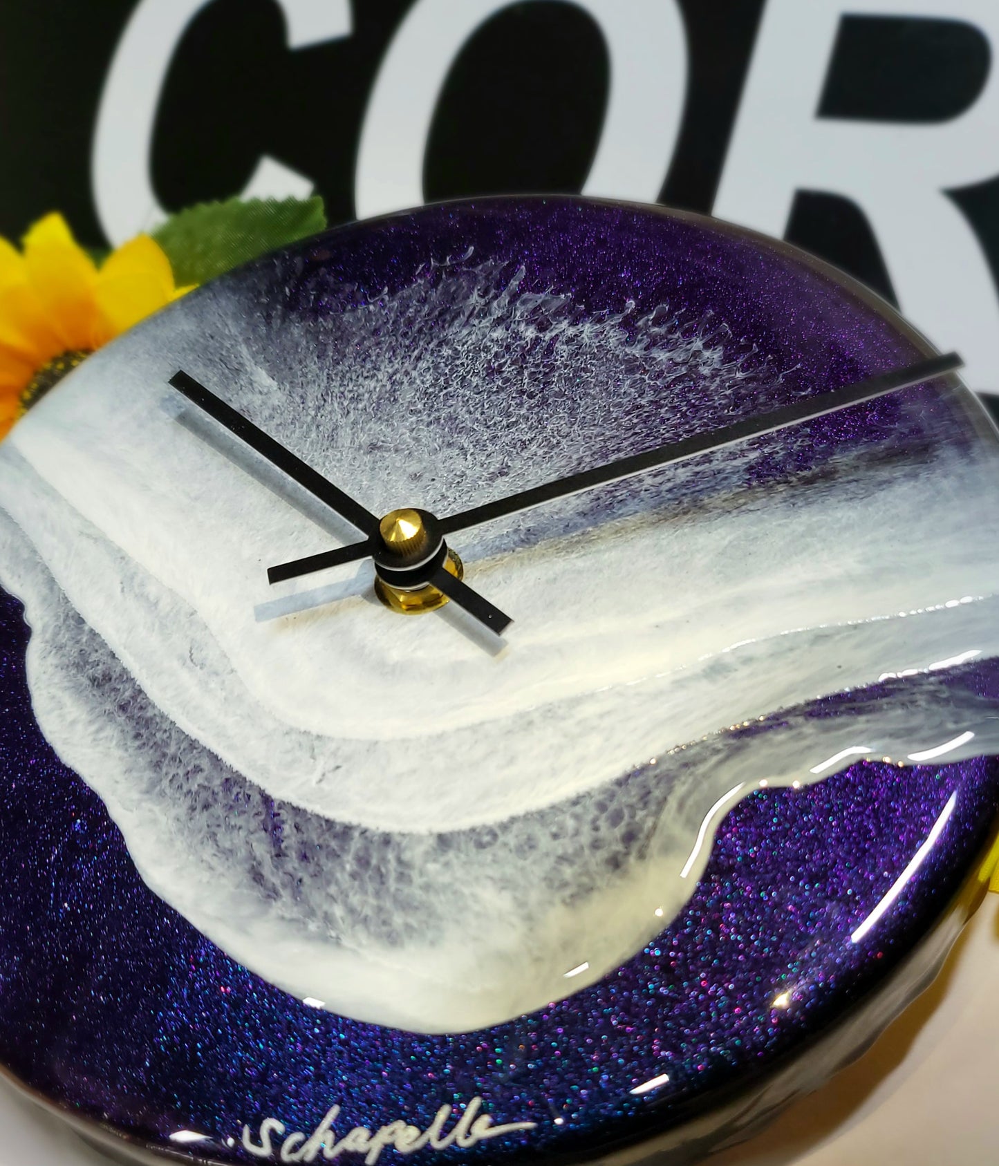 Epoxy Resin Wall Clock Small (ab1705)