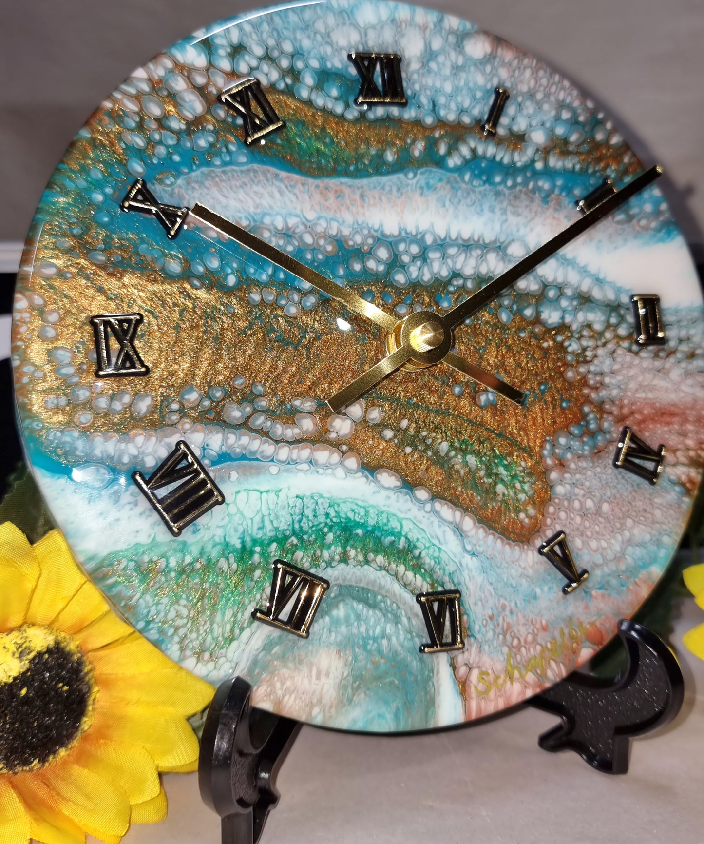 Epoxy Resin Wall Clock Small (ab1517)