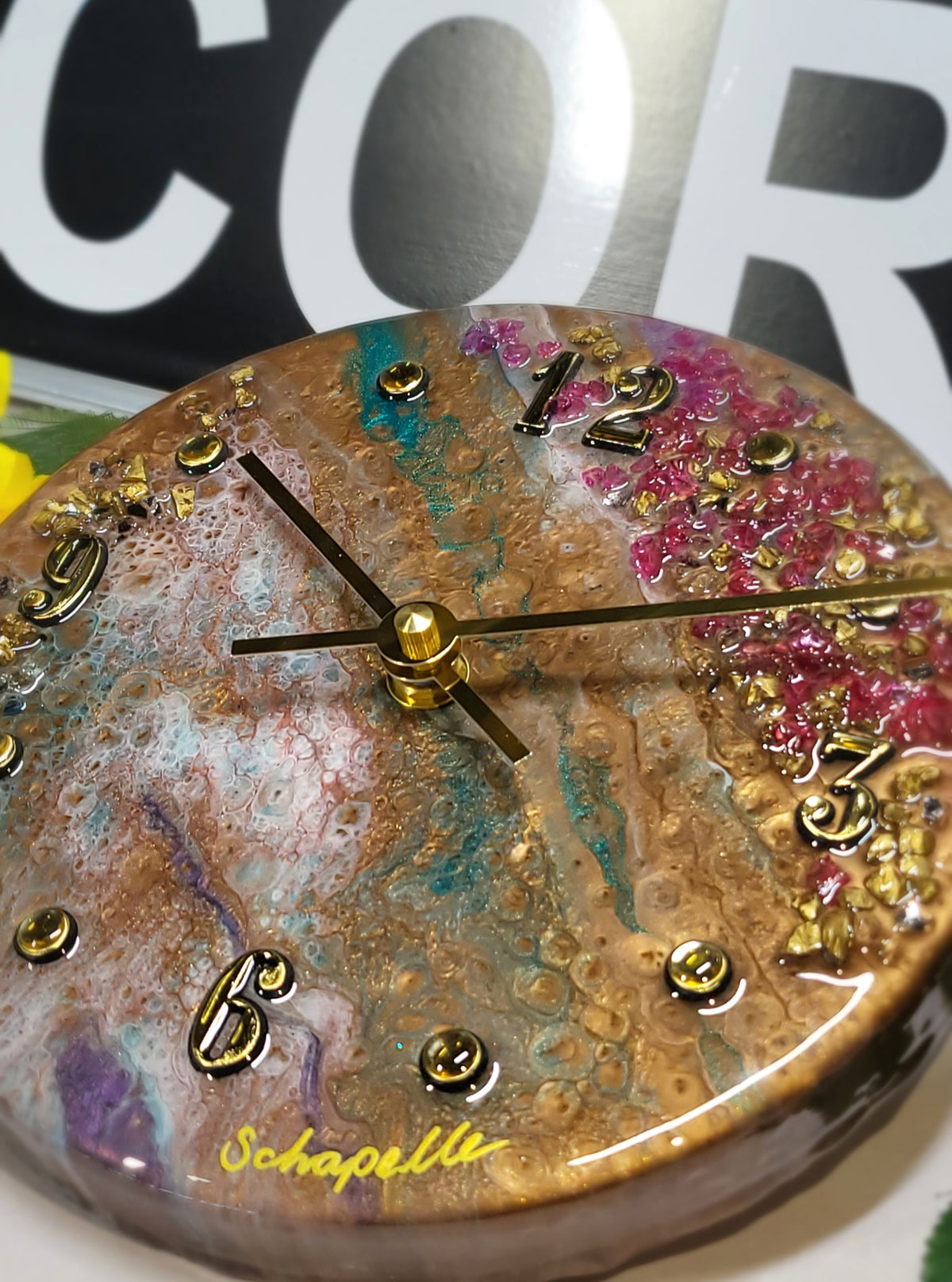 Epoxy Resin Wall Clock Small (ab1794)