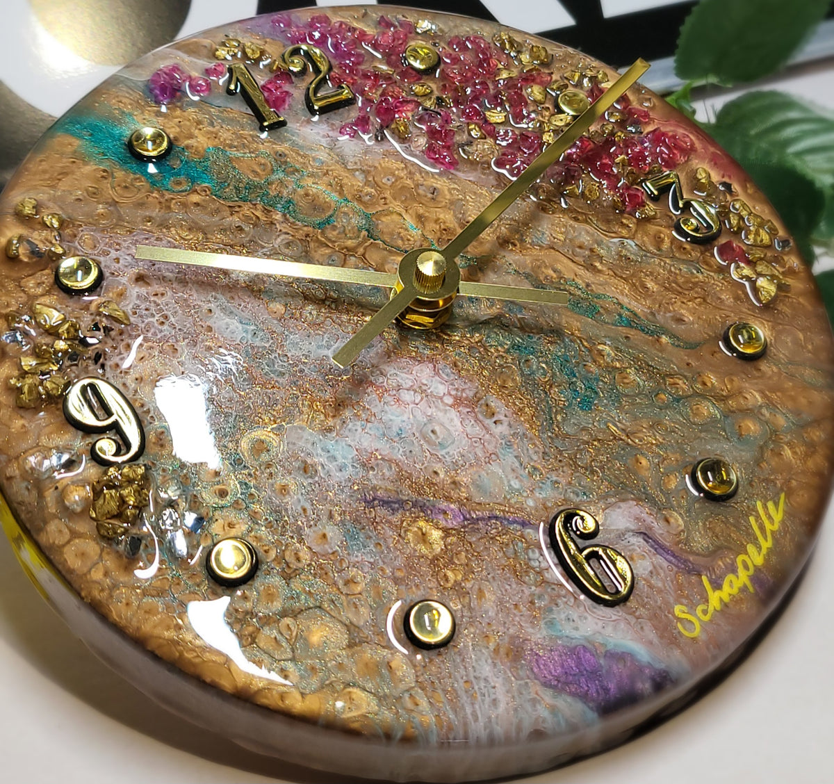 Epoxy Resin Wall Clock Small (ab1794)