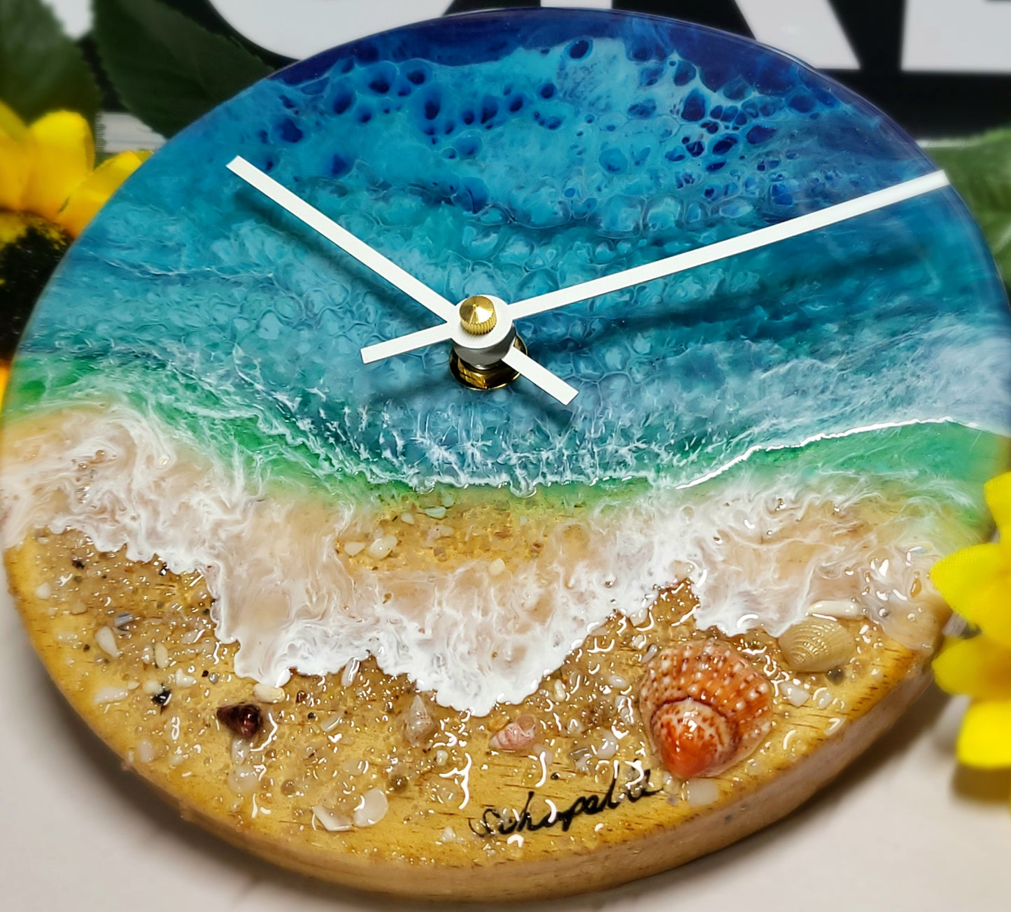 Epoxy Resin Wall Clock Small (ab1709)