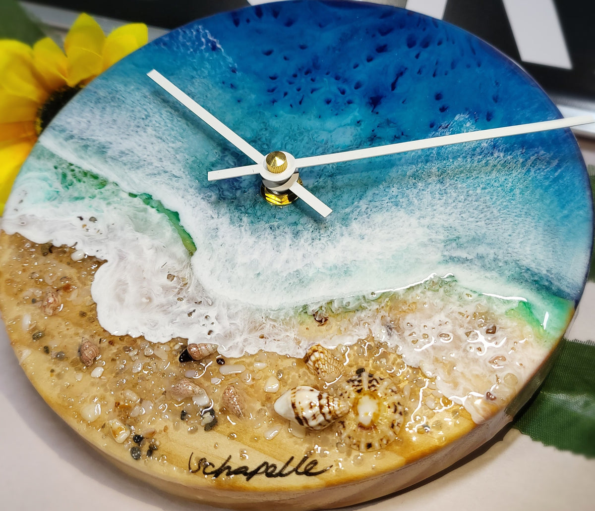 Epoxy Resin Wall Clock Small (ab1785)