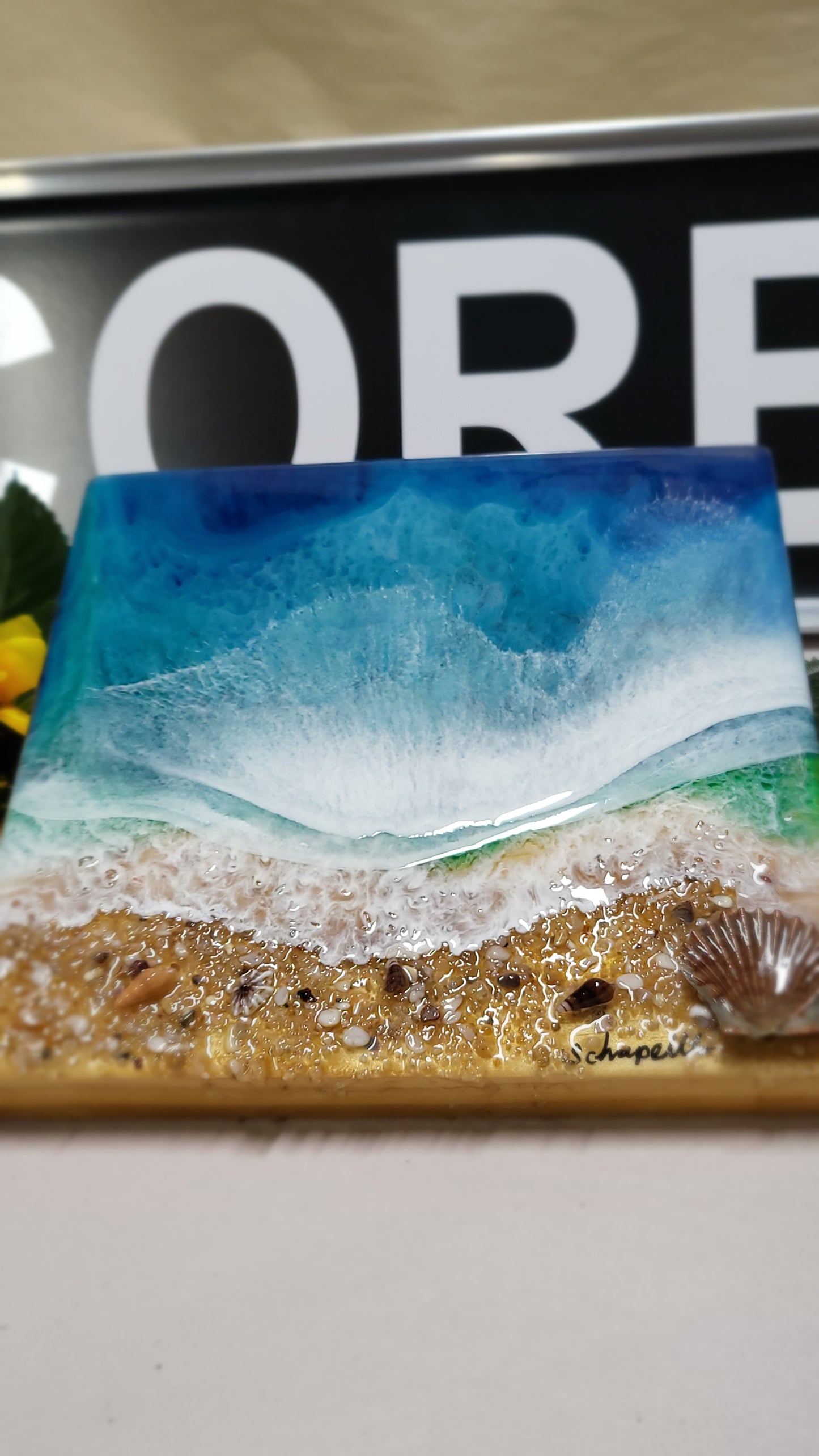 Epoxy Resin Ocean Wall Art (ab1715)