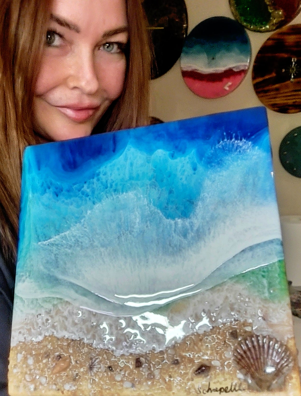 Epoxy Resin Ocean Wall Art (ab1715)
