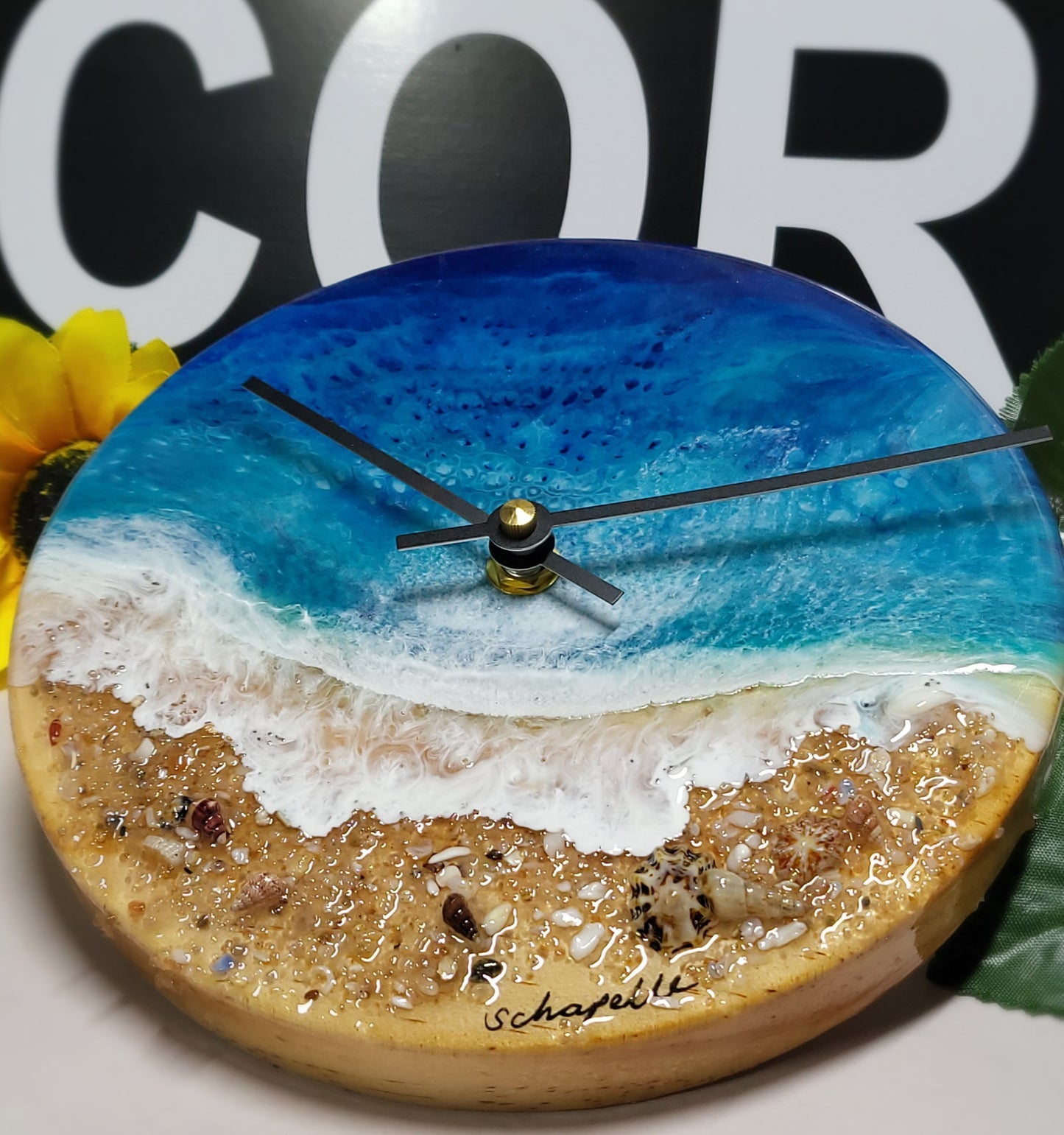 Epoxy Resin Wall Clock Small (ab1734)