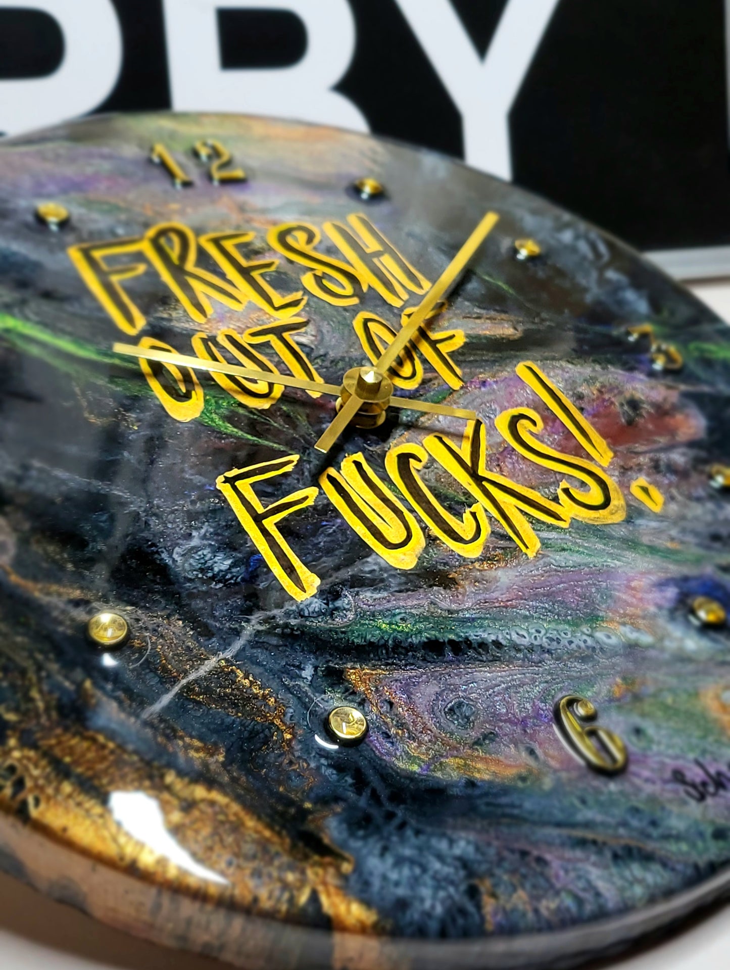 Epoxy Resin Wall Clock Regular (ab1738)