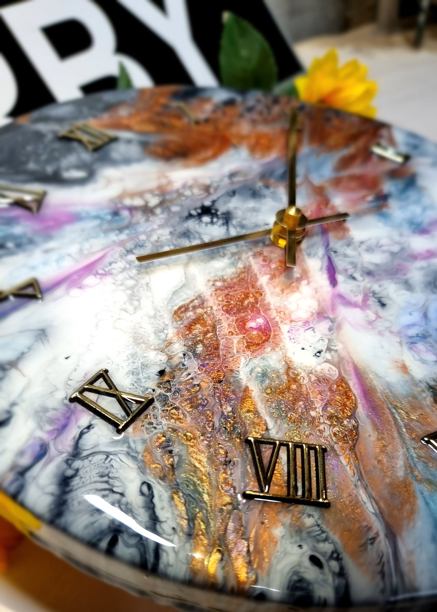 Epoxy Resin Wall Clock Regular (ab1594)