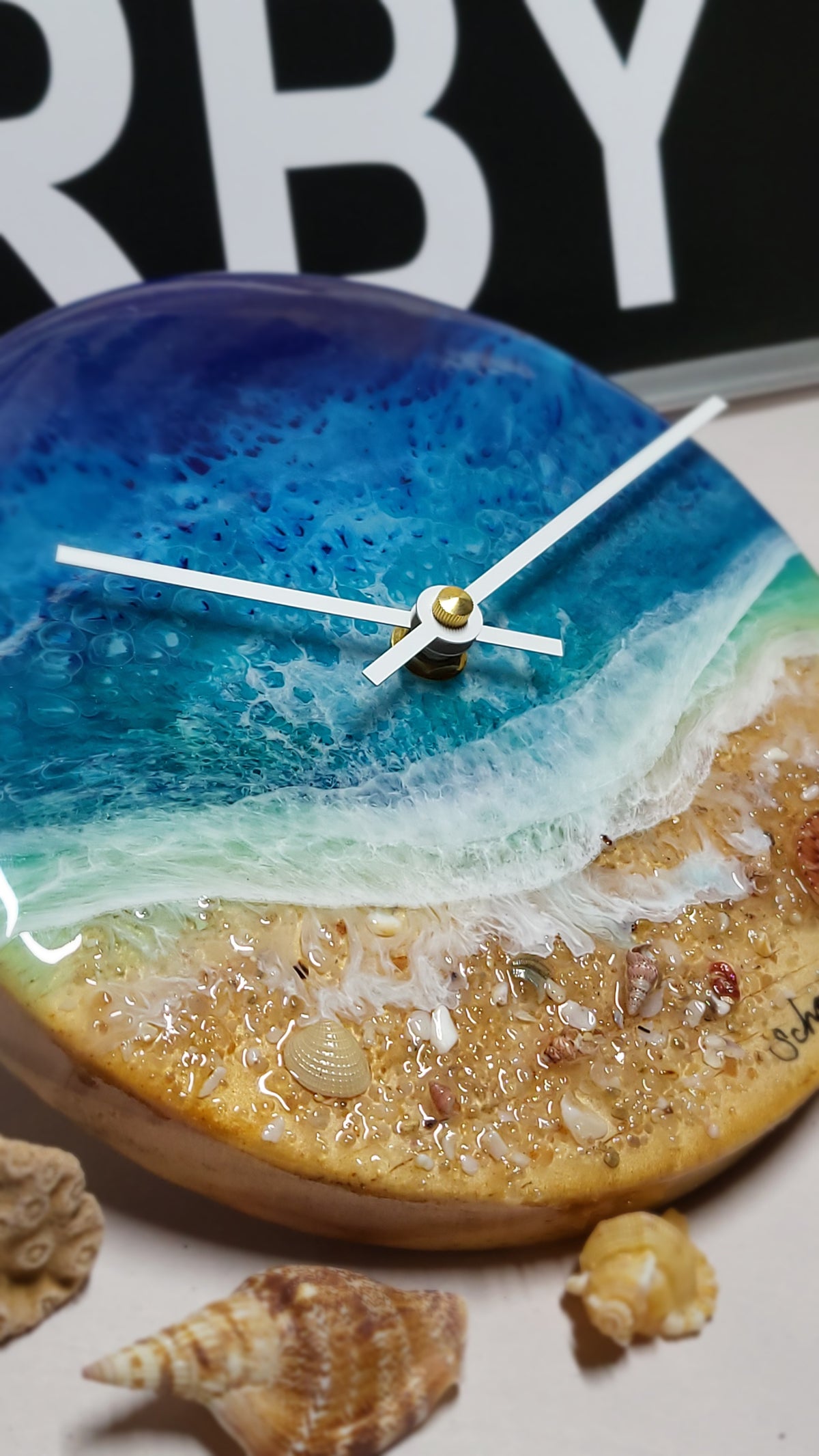 Epoxy Resin Wall Clock Small (ab1766)