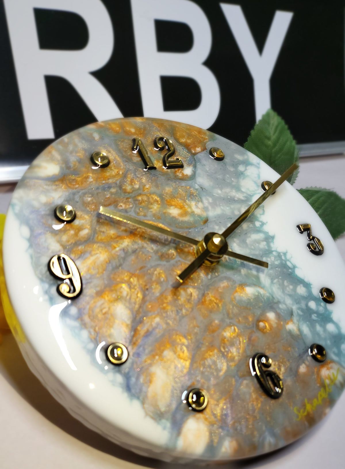 Epoxy Resin Wall Clock Small (ab1796)