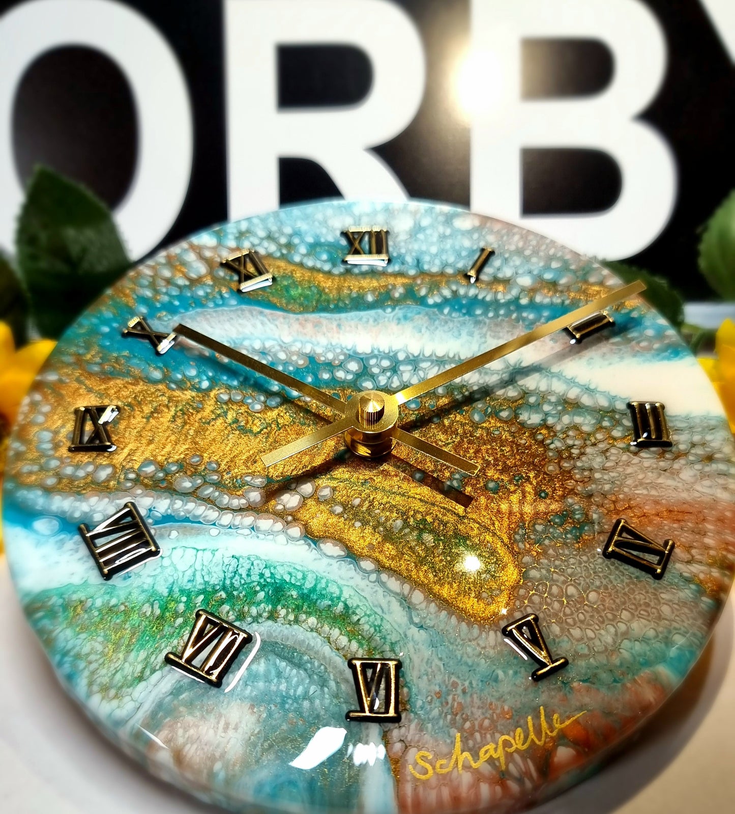 Epoxy Resin Wall Clock Small (ab1517)