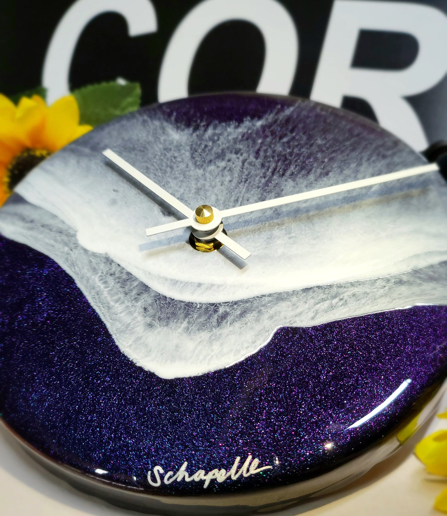 Epoxy Resin Wall Clock Small (ab1705)