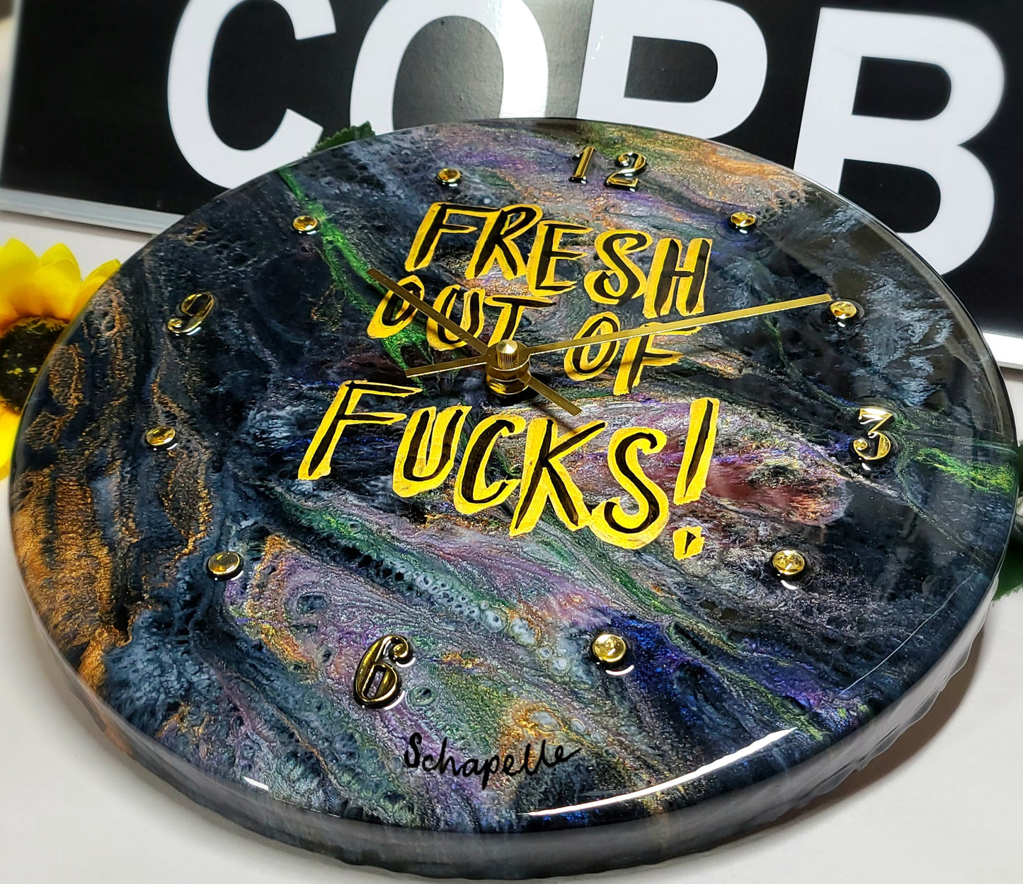 Epoxy Resin Wall Clock Regular (ab1738)