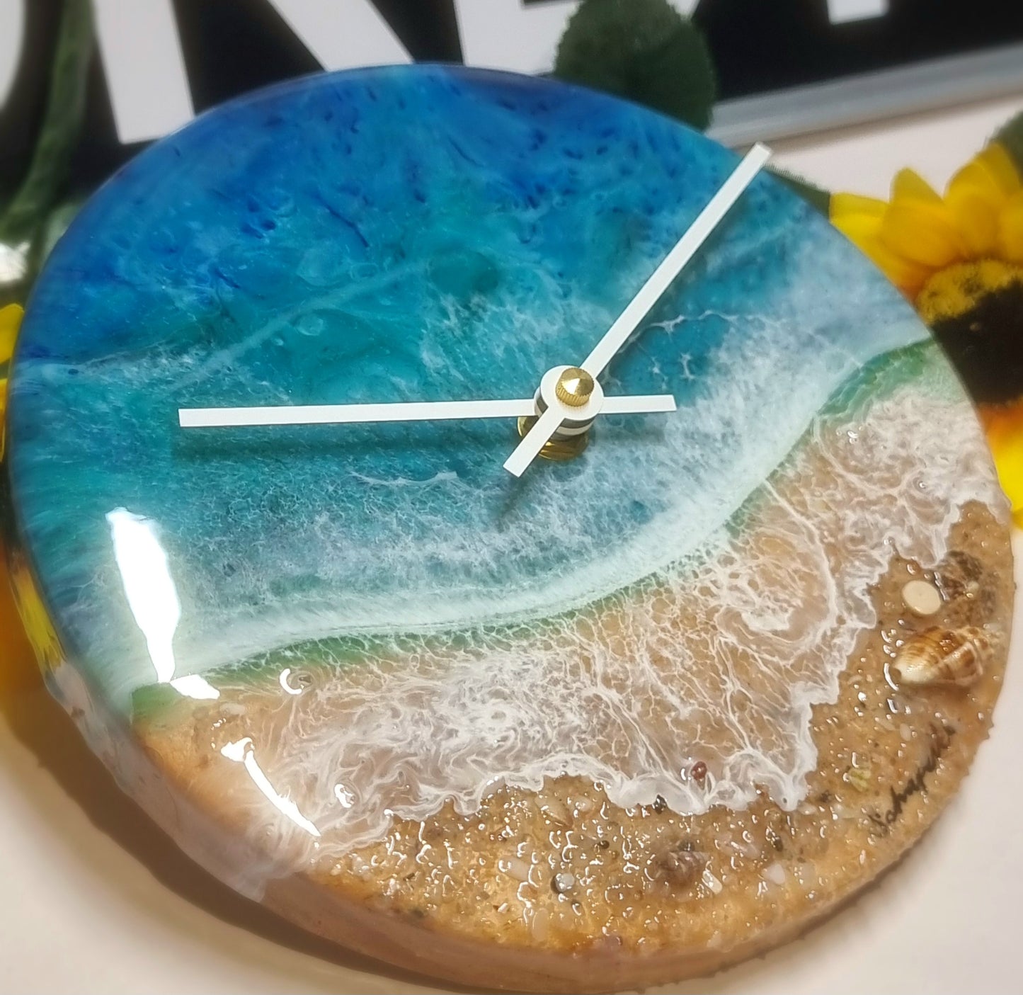 Epoxy Resin Wall Clock Small (ab1695)