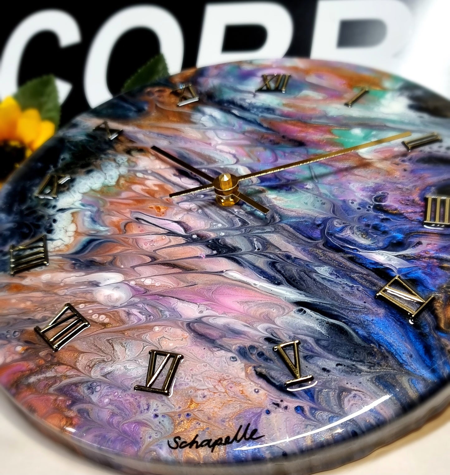 Epoxy Resin Wall Clock Regular (ab1595)