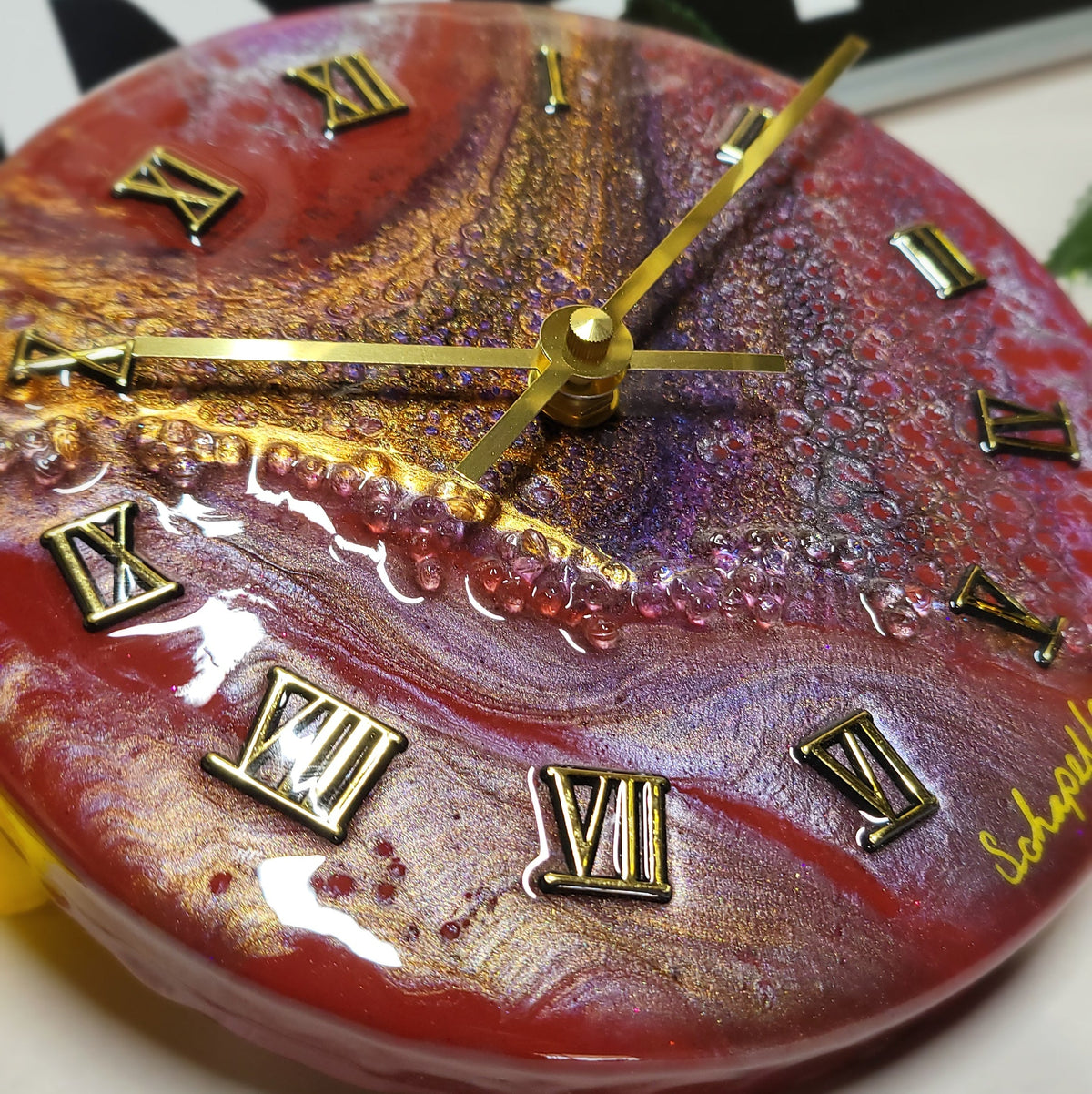 Epoxy Resin Wall Clock Small (ab1798)