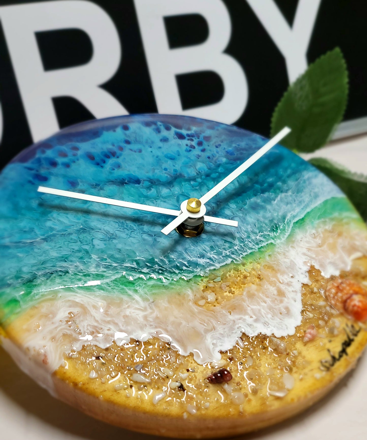 Epoxy Resin Wall Clock Small (ab1709)