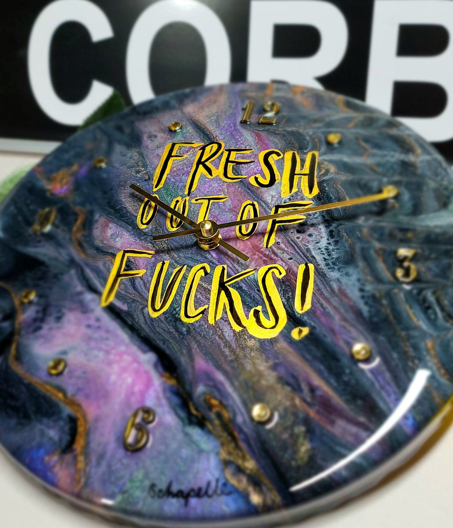 Epoxy Resin Wall Clock Regular (ab1723)