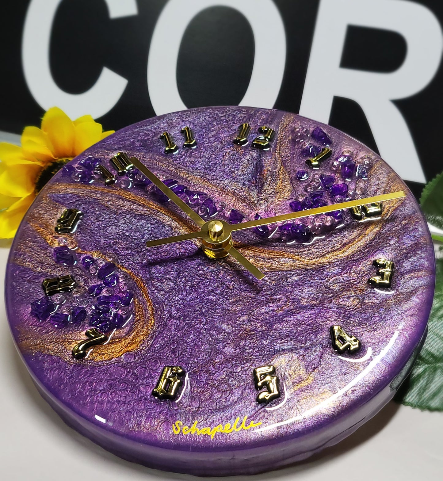 Epoxy Resin Wall Clock Small (ab1726)