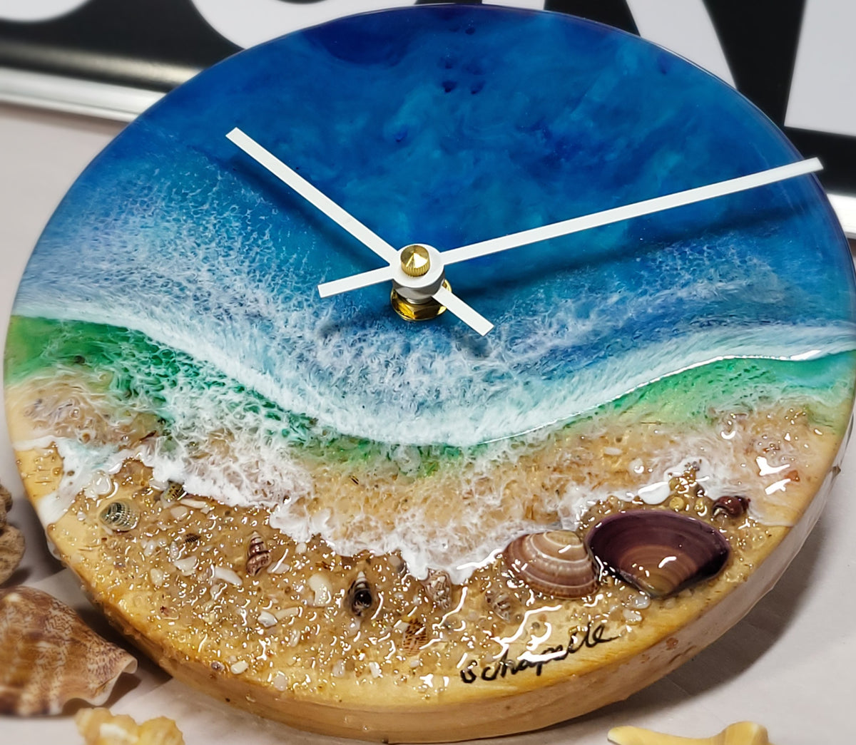 Epoxy Resin Wall Clock Small (ab1771)