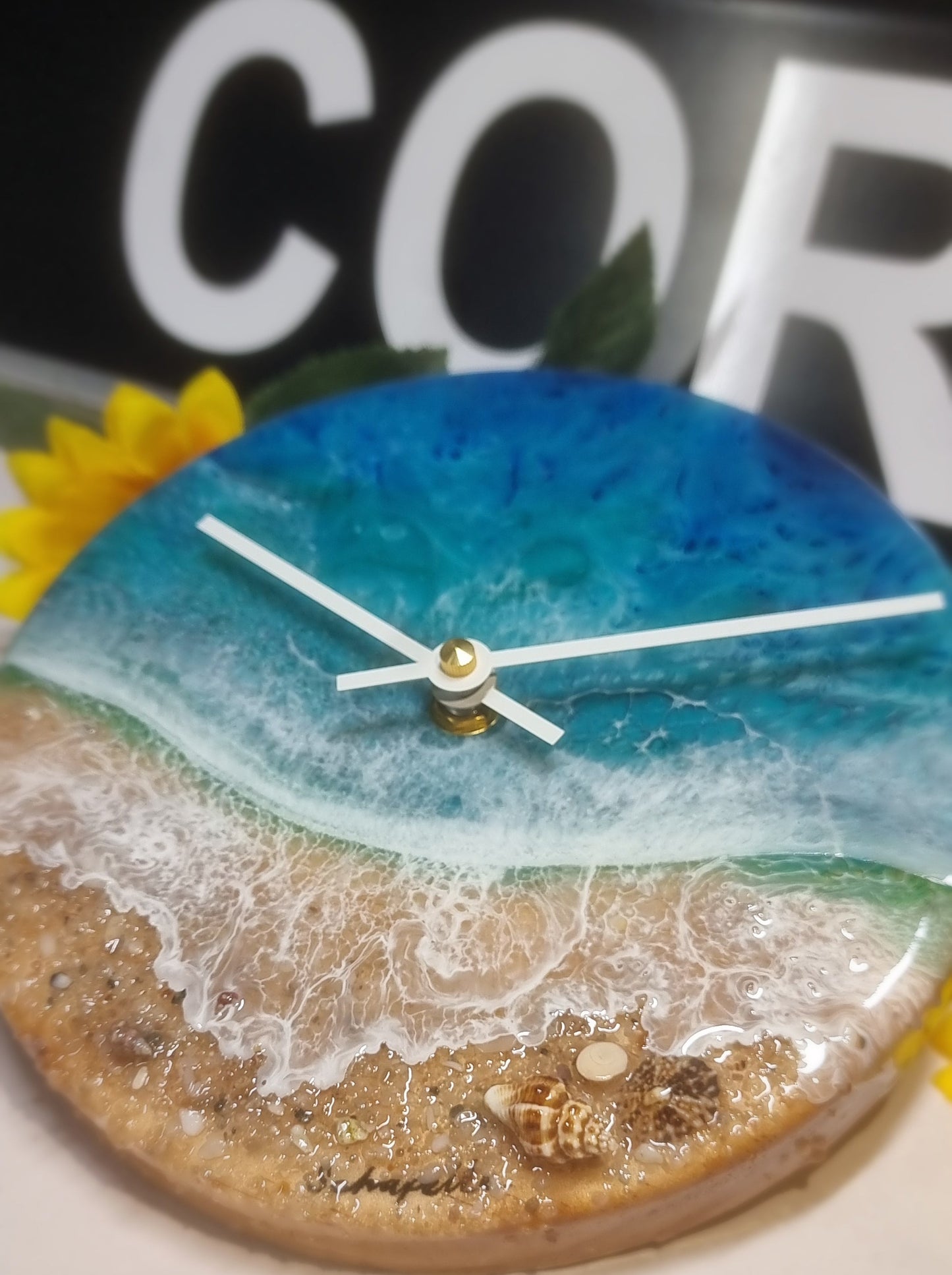 Epoxy Resin Wall Clock Small (ab1695)