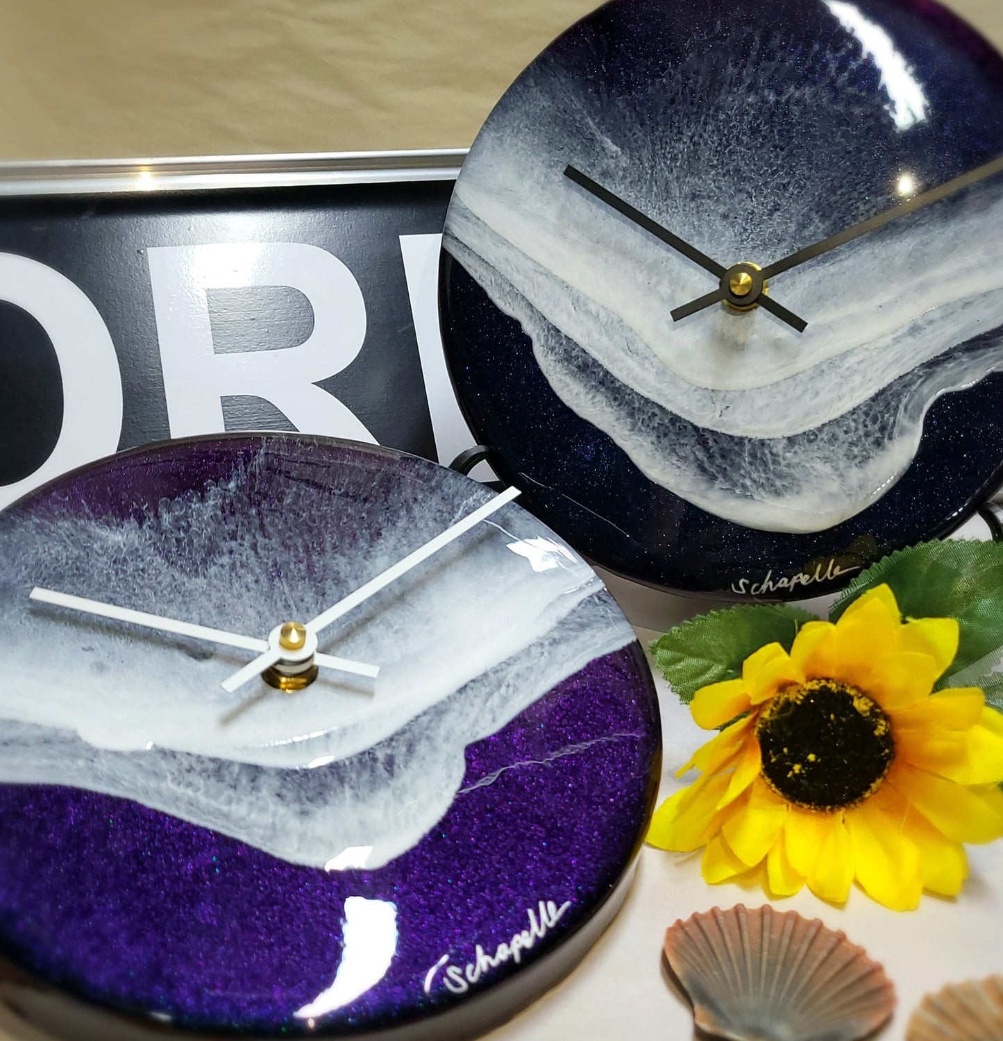 Epoxy Resin Wall Clock Small (ab1705)