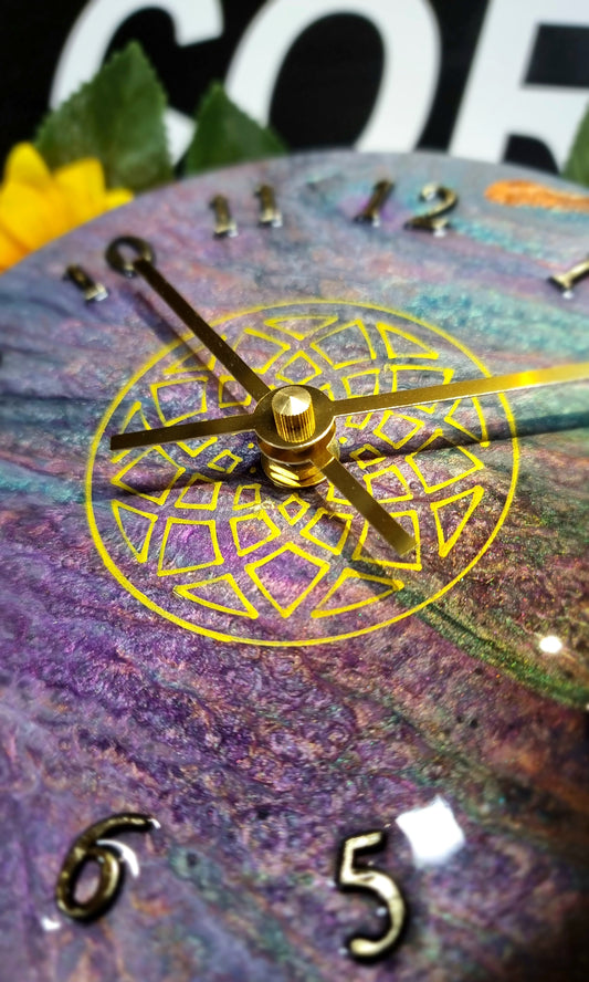 Epoxy Resin Wall Clock Small (ab1666)