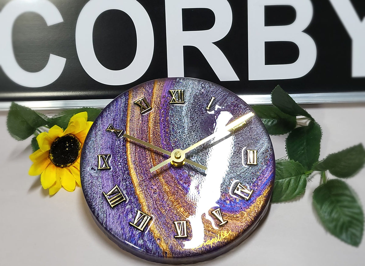 Epoxy Resin Wall Clock Small (ab1800)