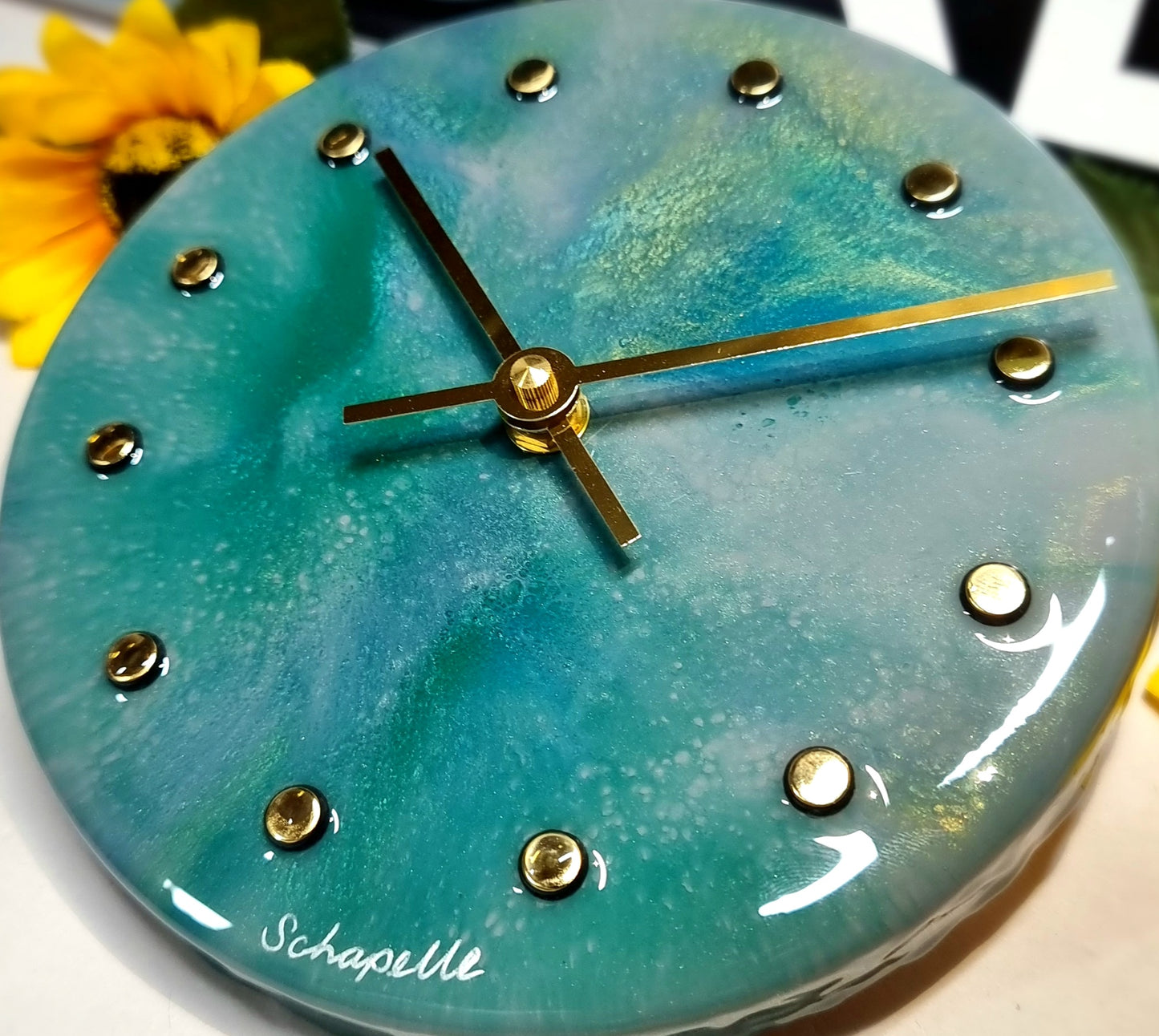 Epoxy Resin Wall Clock Small (ab1515)