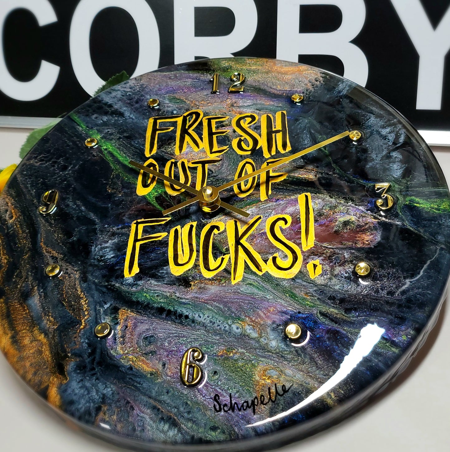 Epoxy Resin Wall Clock Regular (ab1738)