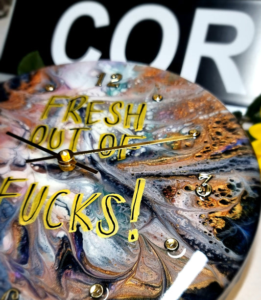 Epoxy Resin Wall Clock Regular (ab1597)