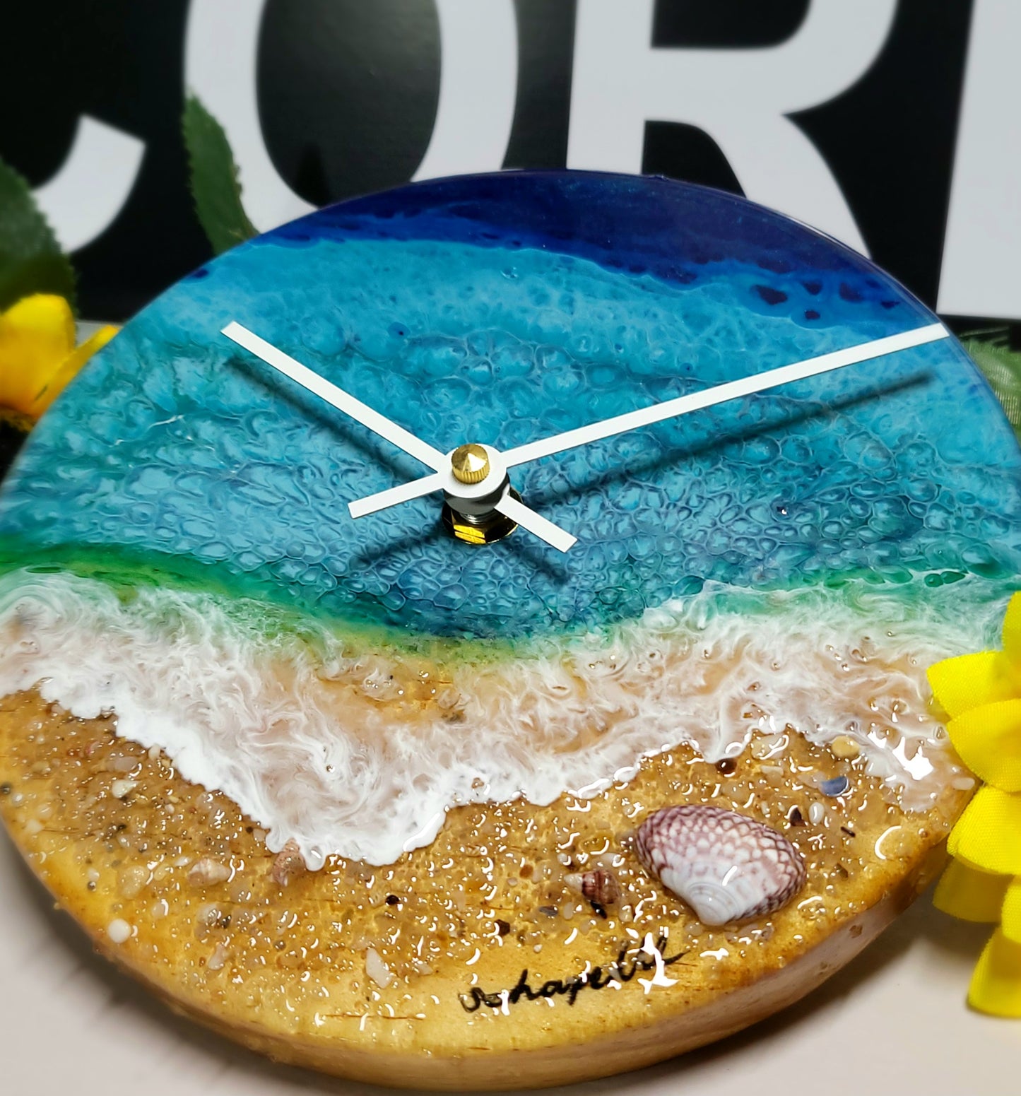Epoxy Resin Wall Clock Small (ab1710)