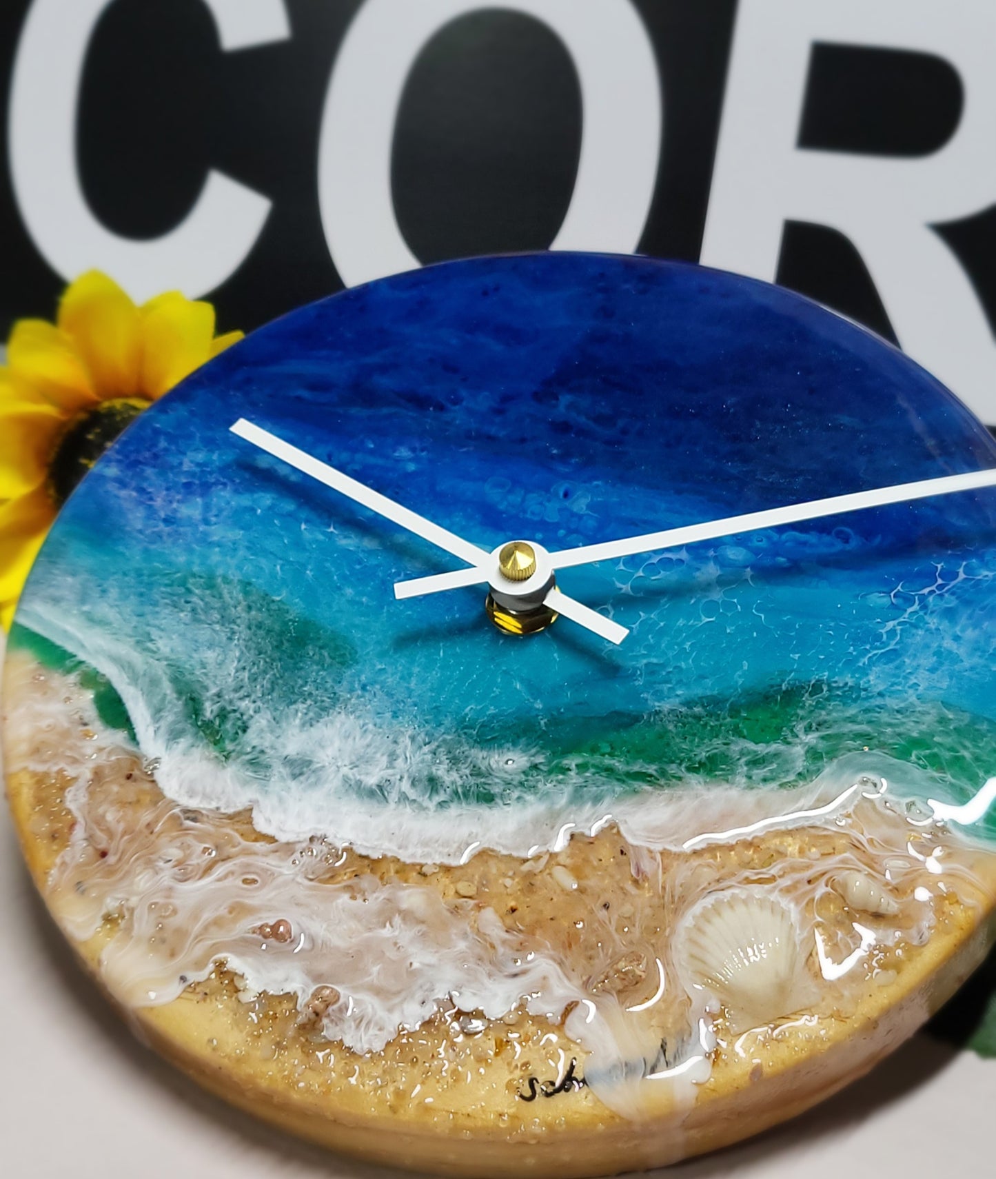 Epoxy Resin Wall Clock Small (ab1732)