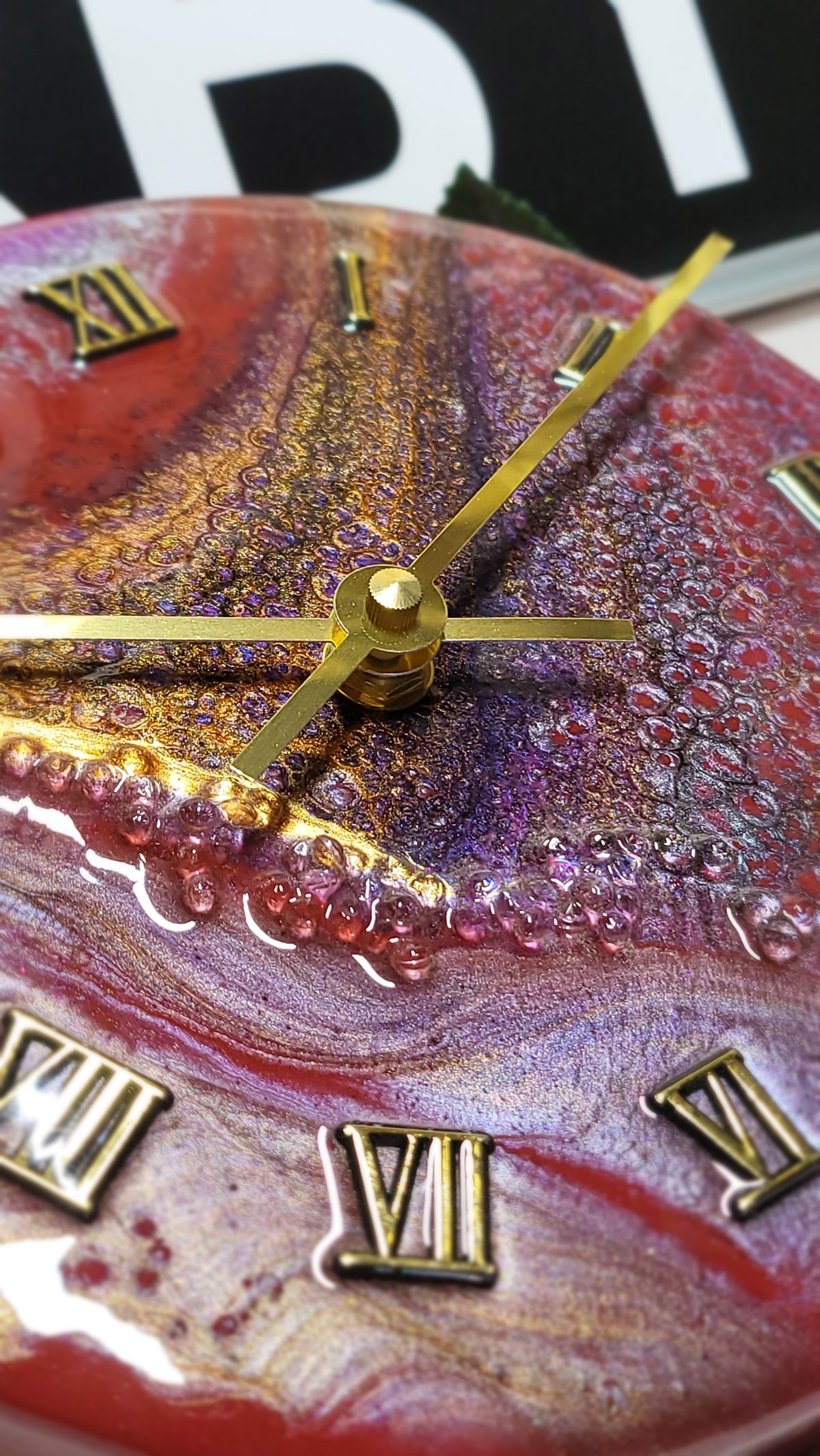 Epoxy Resin Wall Clock Small (ab1798)