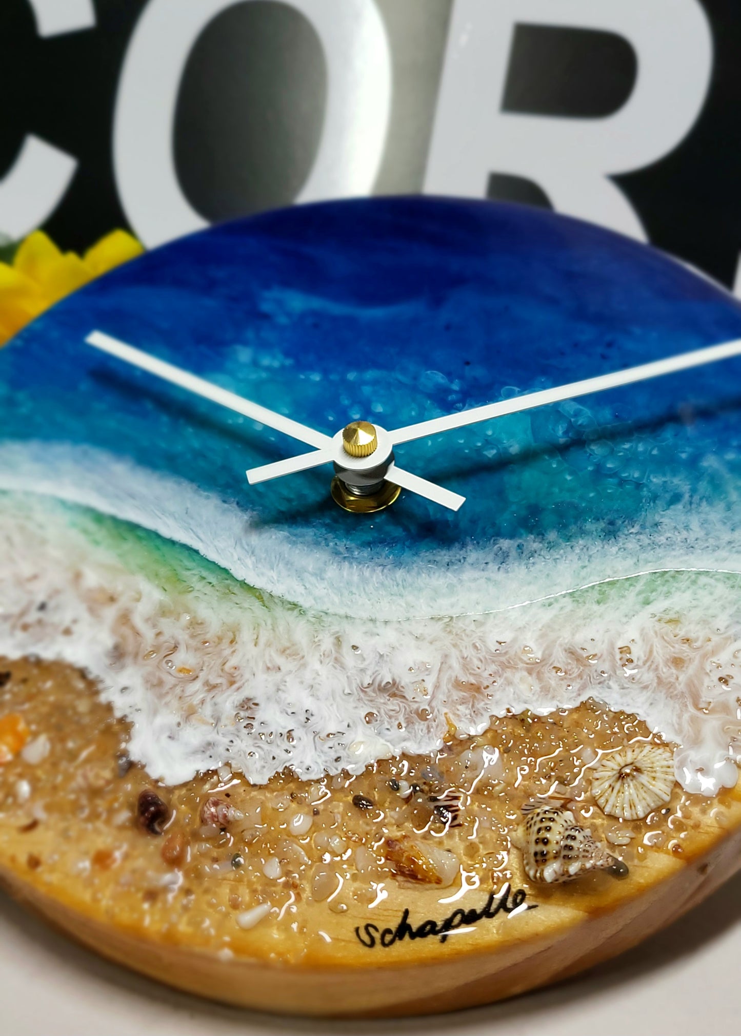 Epoxy Resin Wall Clock Small (ab1720)