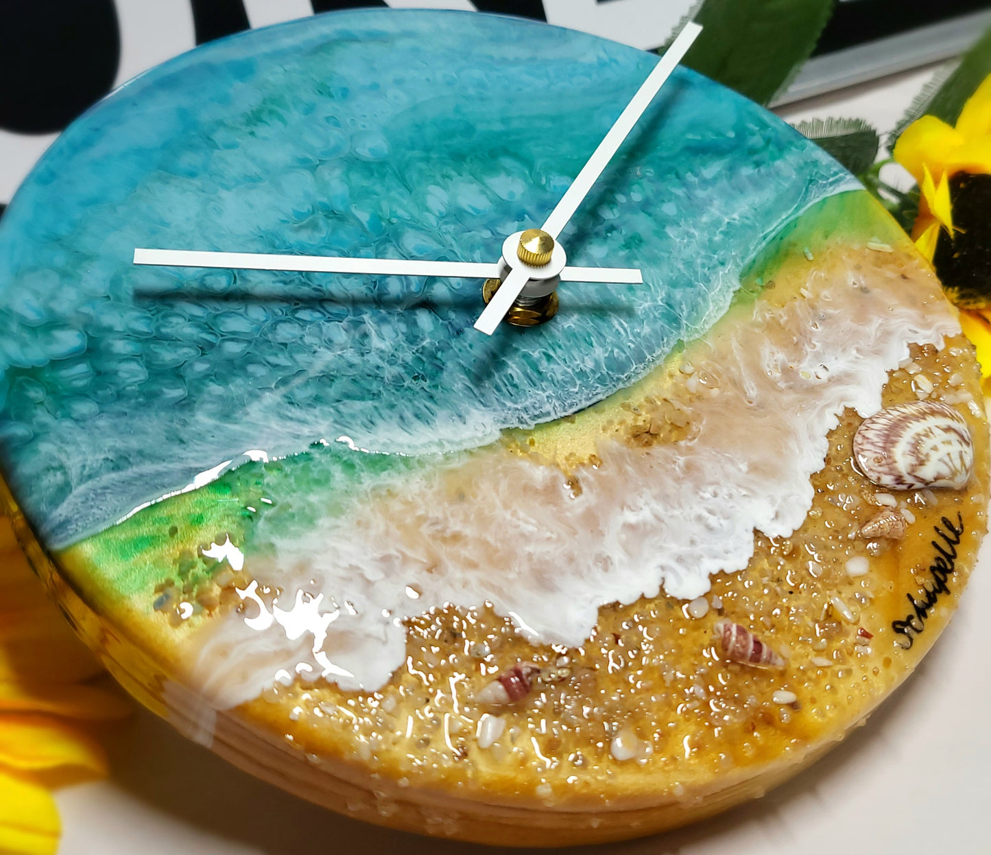 Epoxy Resin Wall Clock Small (ab1708)