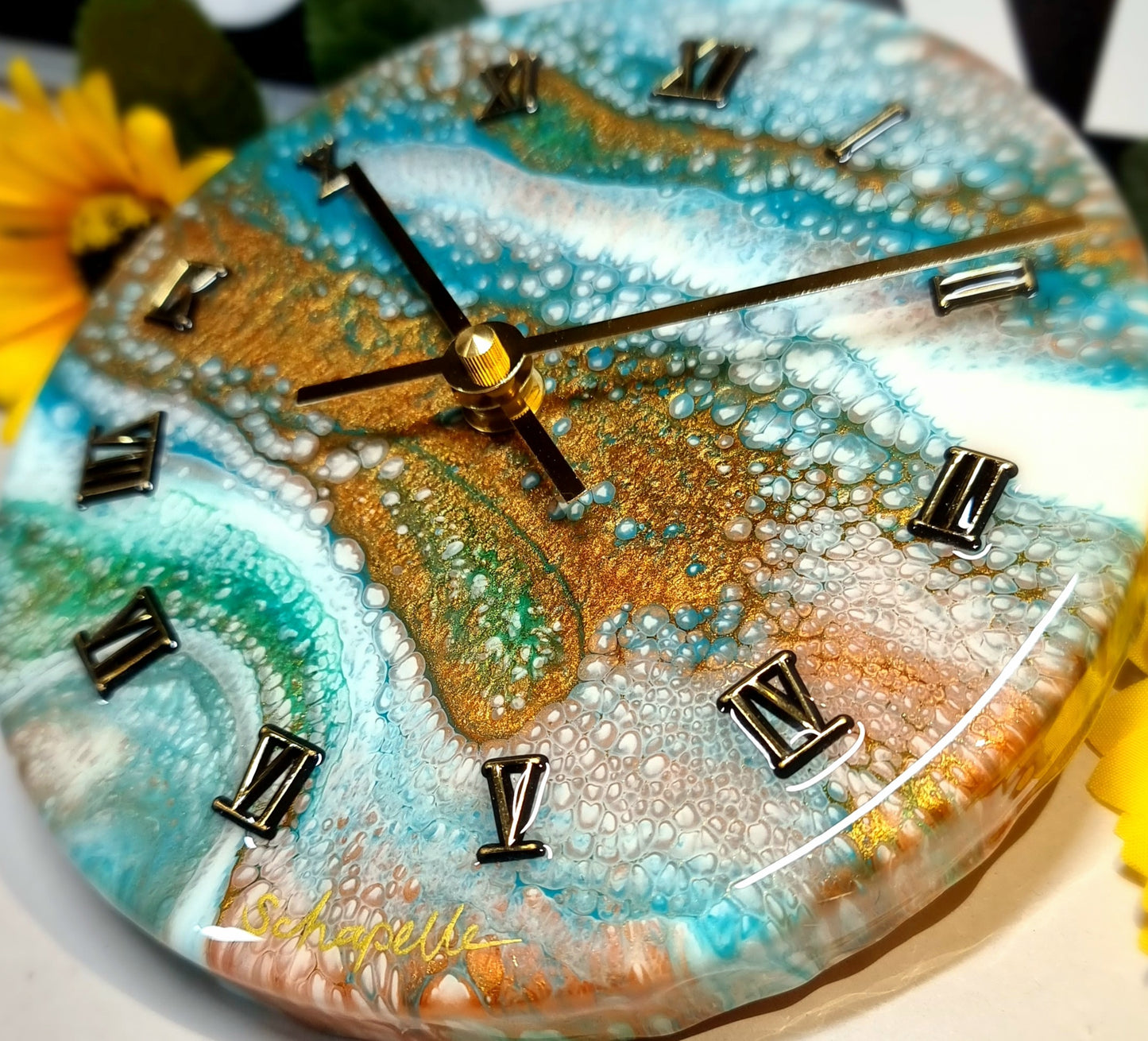 Epoxy Resin Wall Clock Small (ab1517)