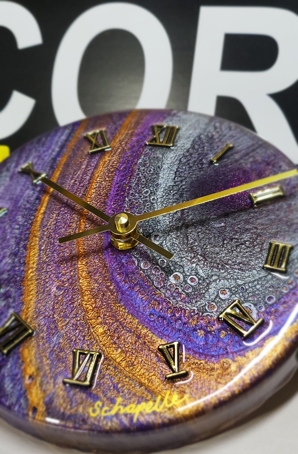 Epoxy Resin Wall Clock Small (ab1800)