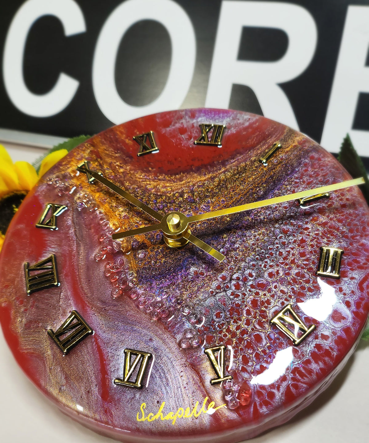 Epoxy Resin Wall Clock Small (ab1798)