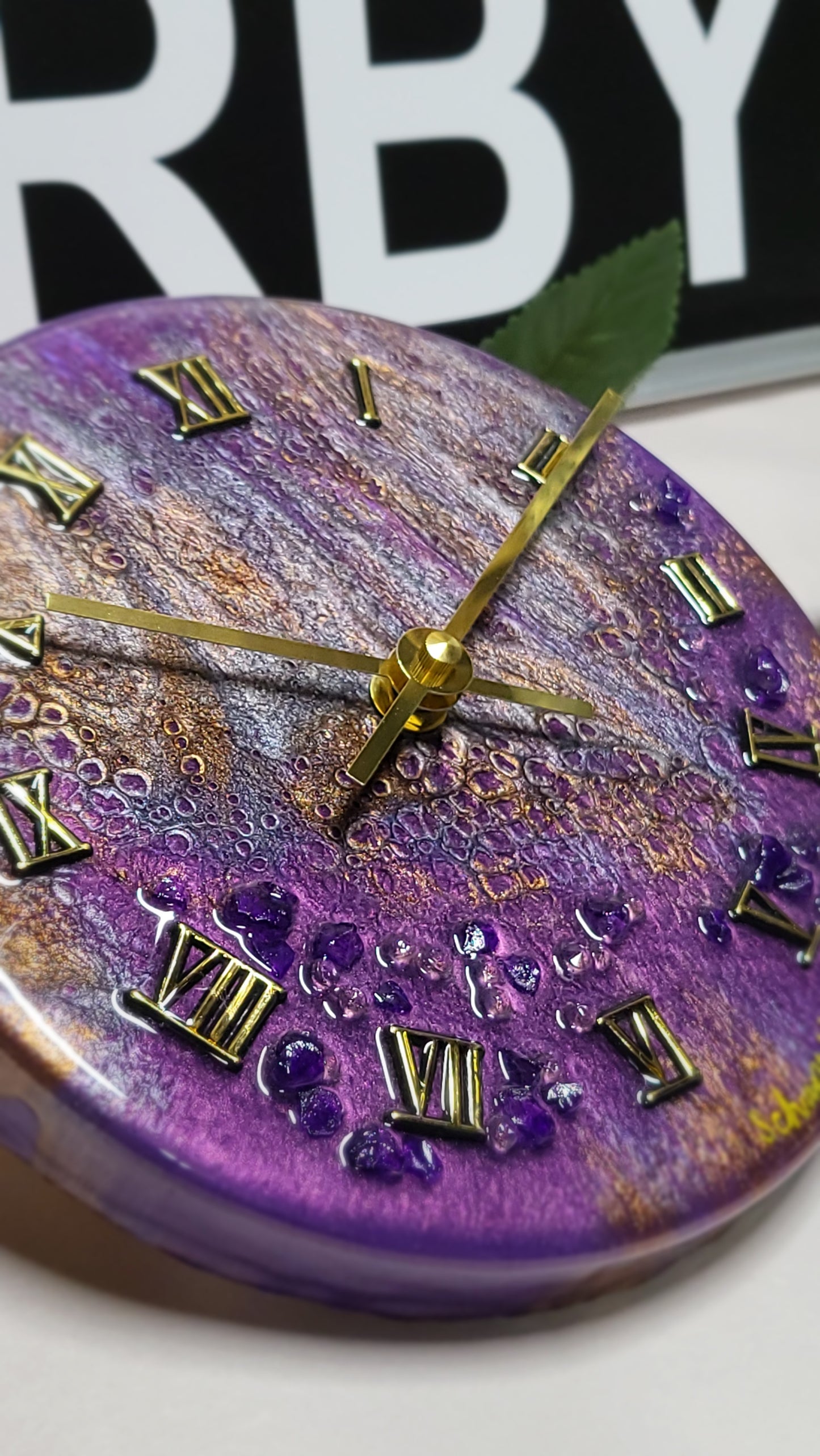 Epoxy Resin Wall Clock Small (ab1727)