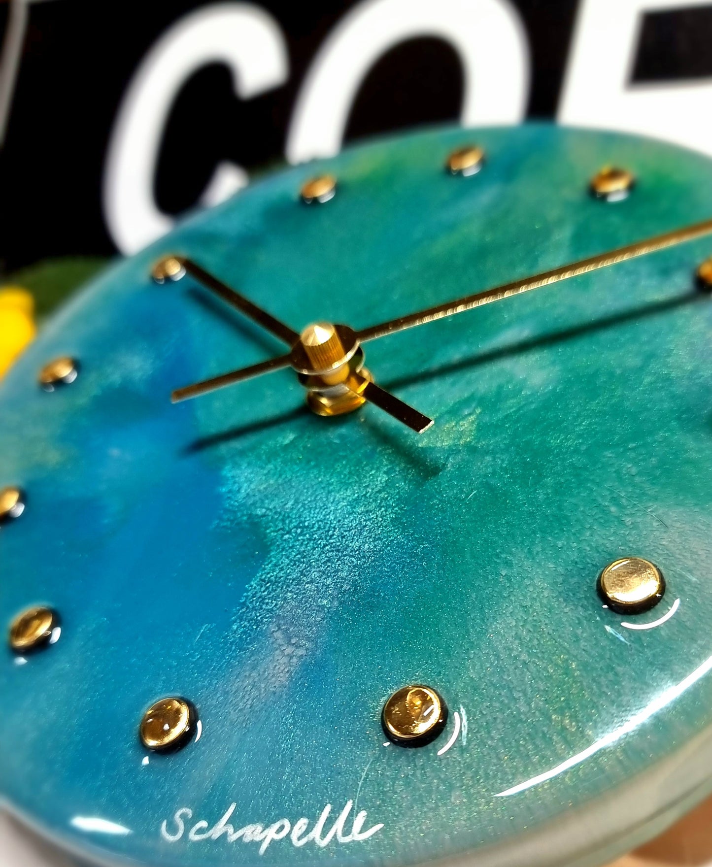 Epoxy Resin Wall Clock Small (ab1514)