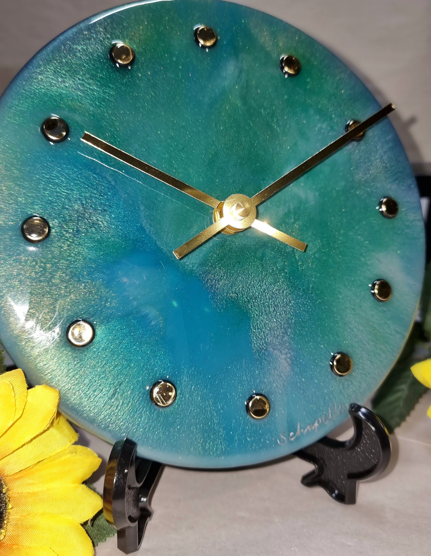 Epoxy Resin Wall Clock Small (ab1514)