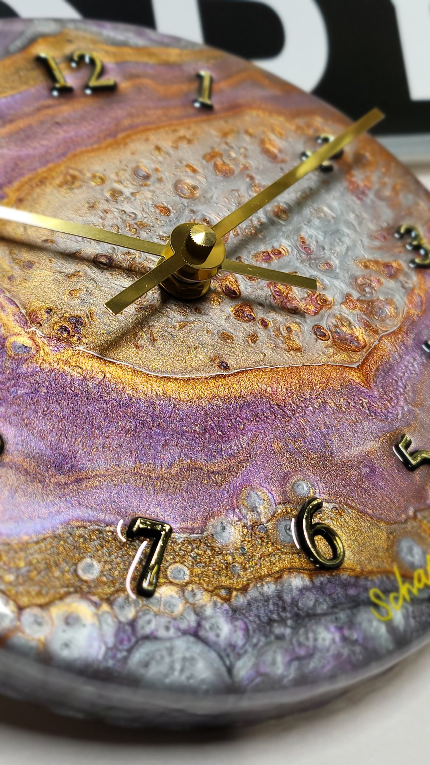 Epoxy Resin Wall Clock Small (ab1759)