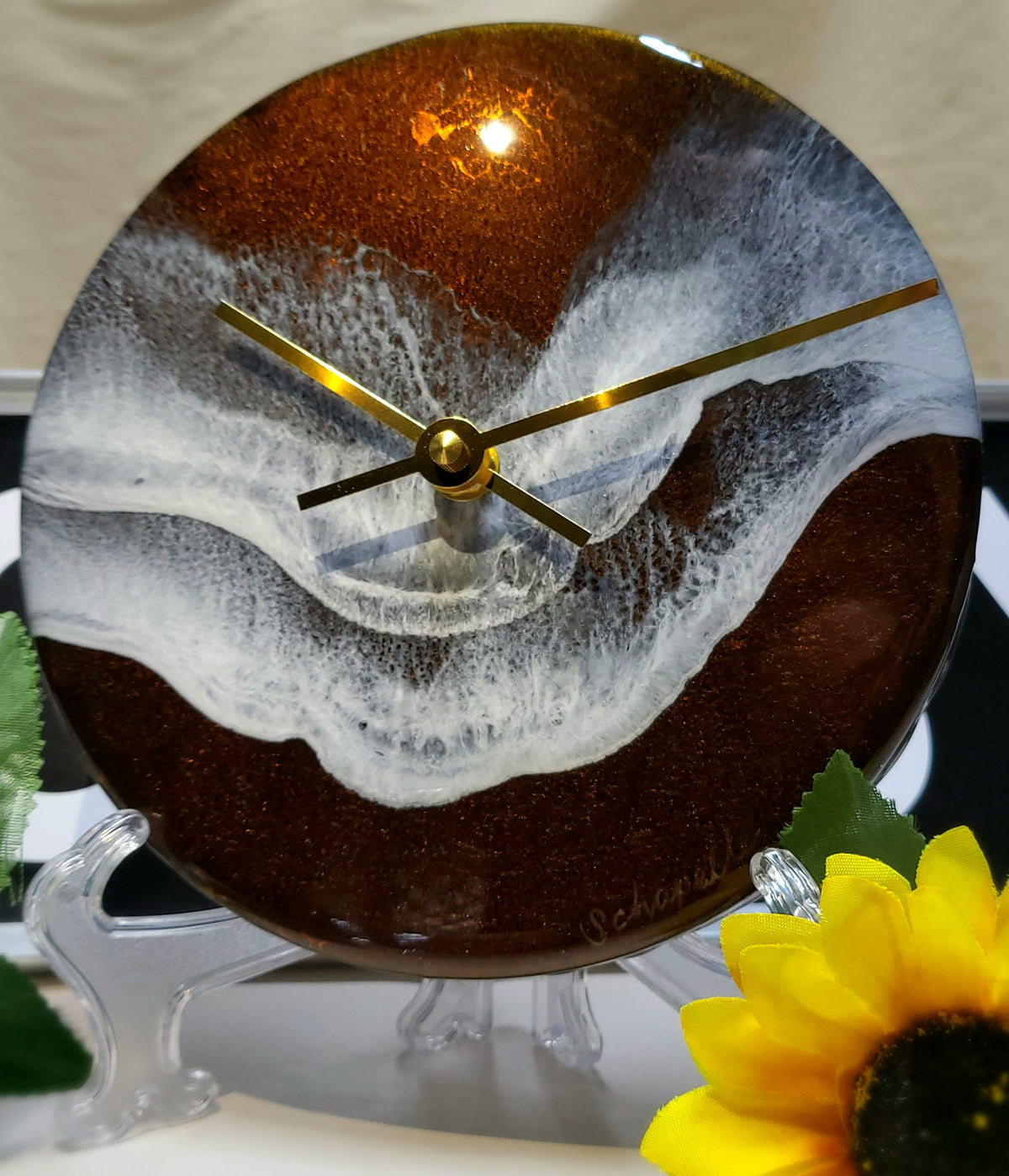Epoxy Resin Wall Clock Small (ab1779)